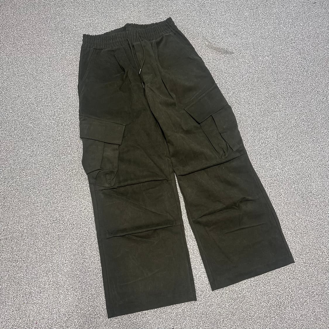 슬로건 카고 와이드 팬츠 상품이미지1