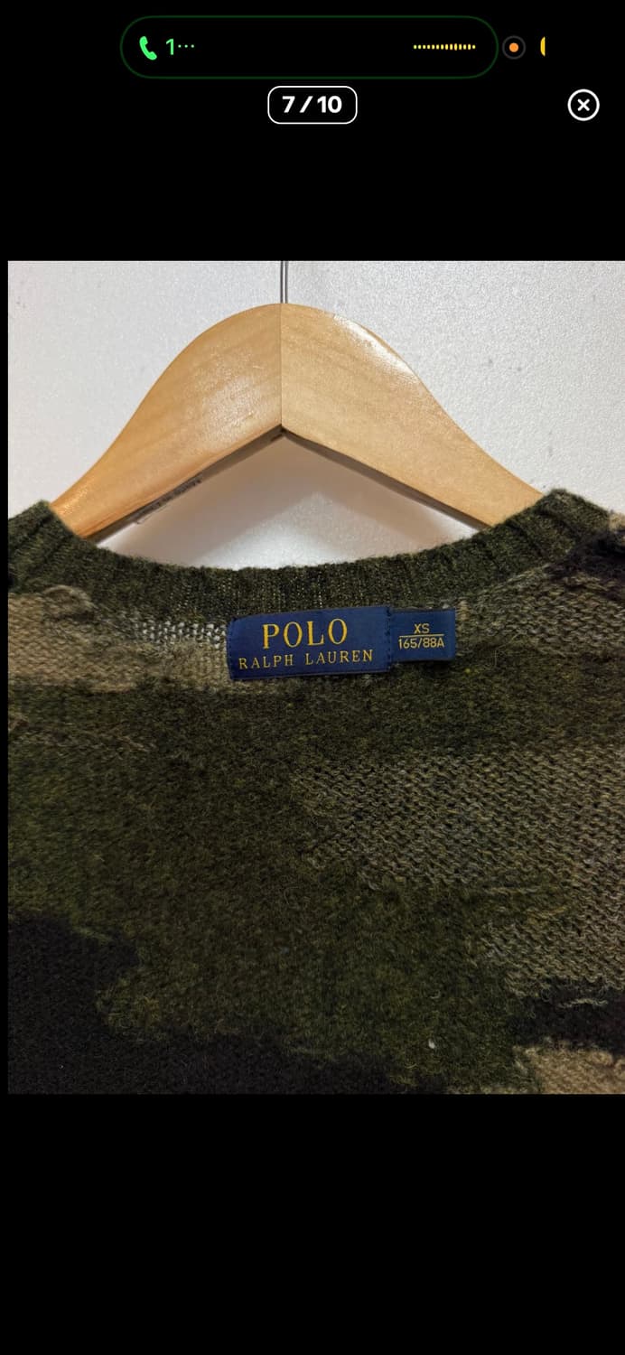 폴로 랄프로렌 엘보패치 카모플라쥬 울 니트 XS 상품이미지4