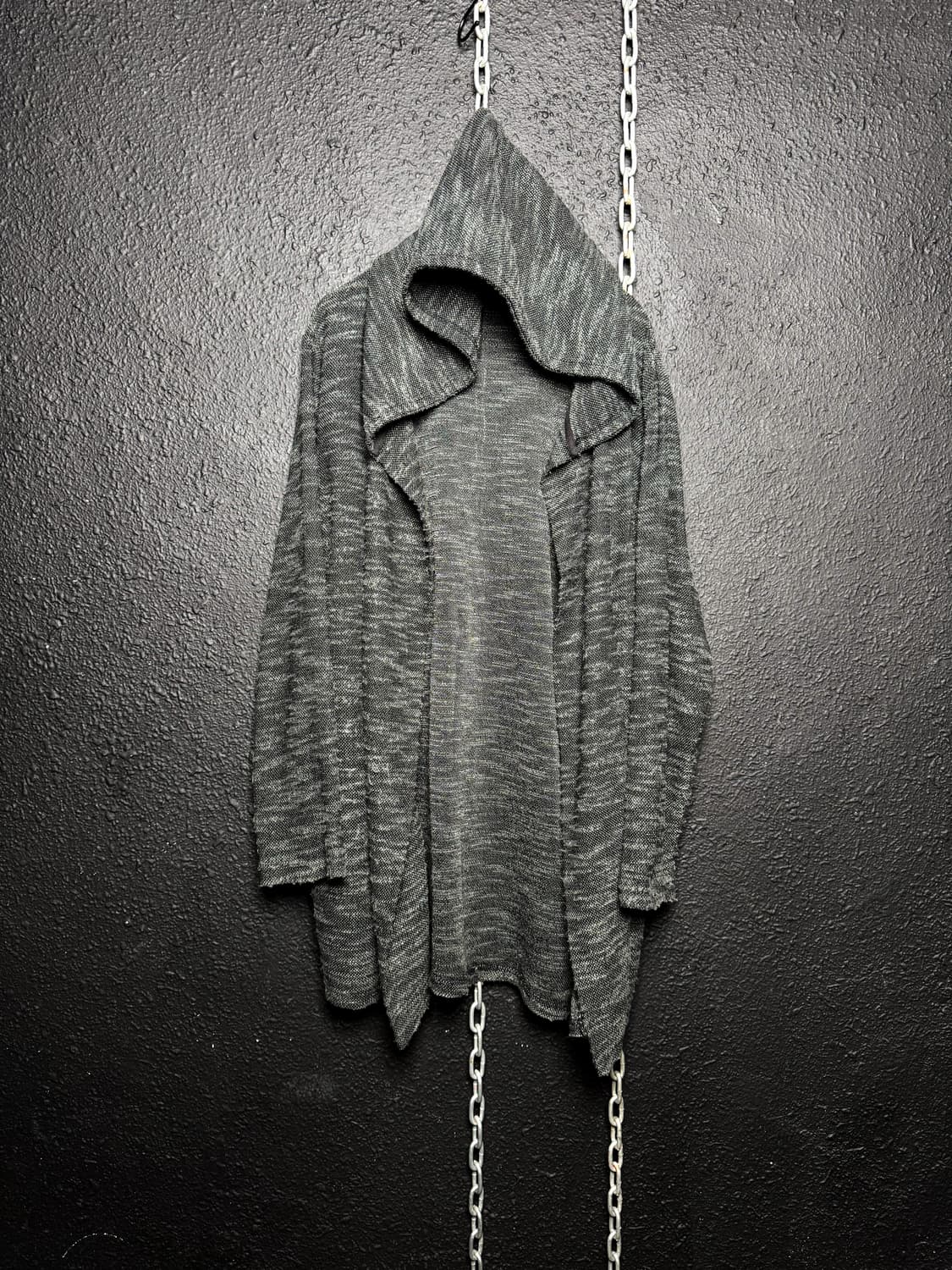 Dark green long draped hooded cardigan   상품이미지6