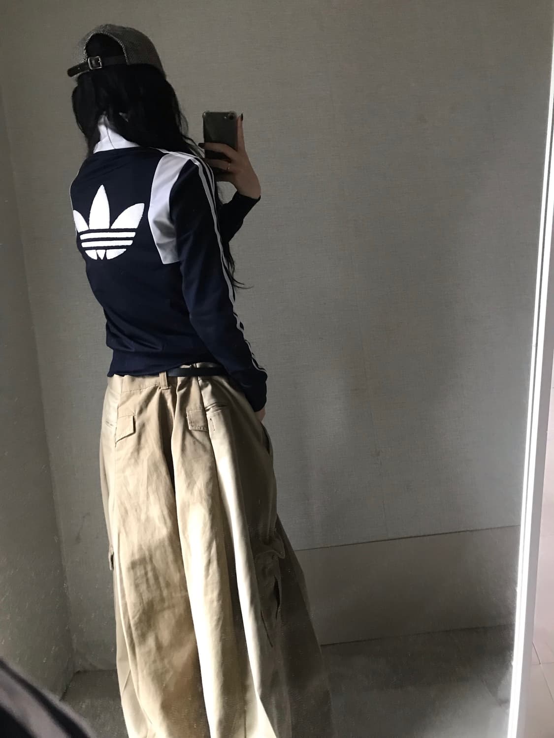 아디다스 네이비 빅로고 딱붙핏 져지 상품이미지4