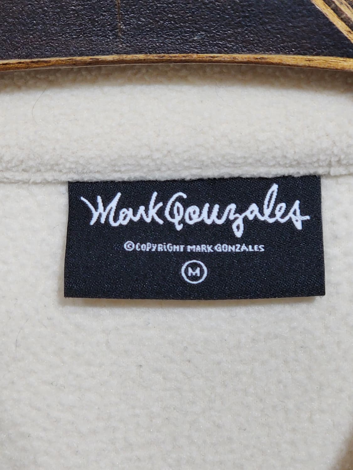 (L) 마크곤잘레스 후리스 점퍼 베이지 플리스 자켓 빅로고  상품이미지3