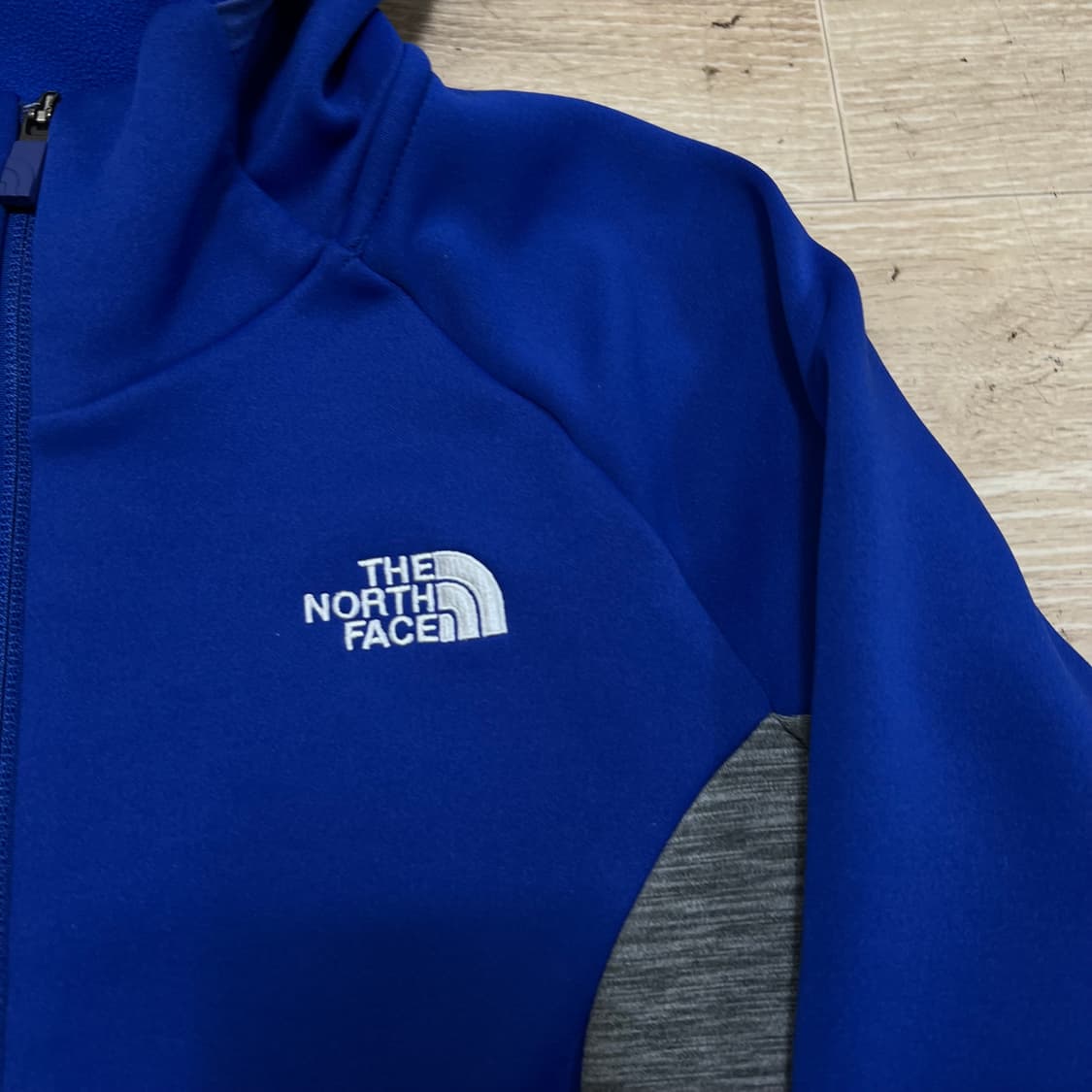 노스페이스 화이트라벨 여성 기능성 기모 배색 후드집업 [블루] L/95 상품이미지4