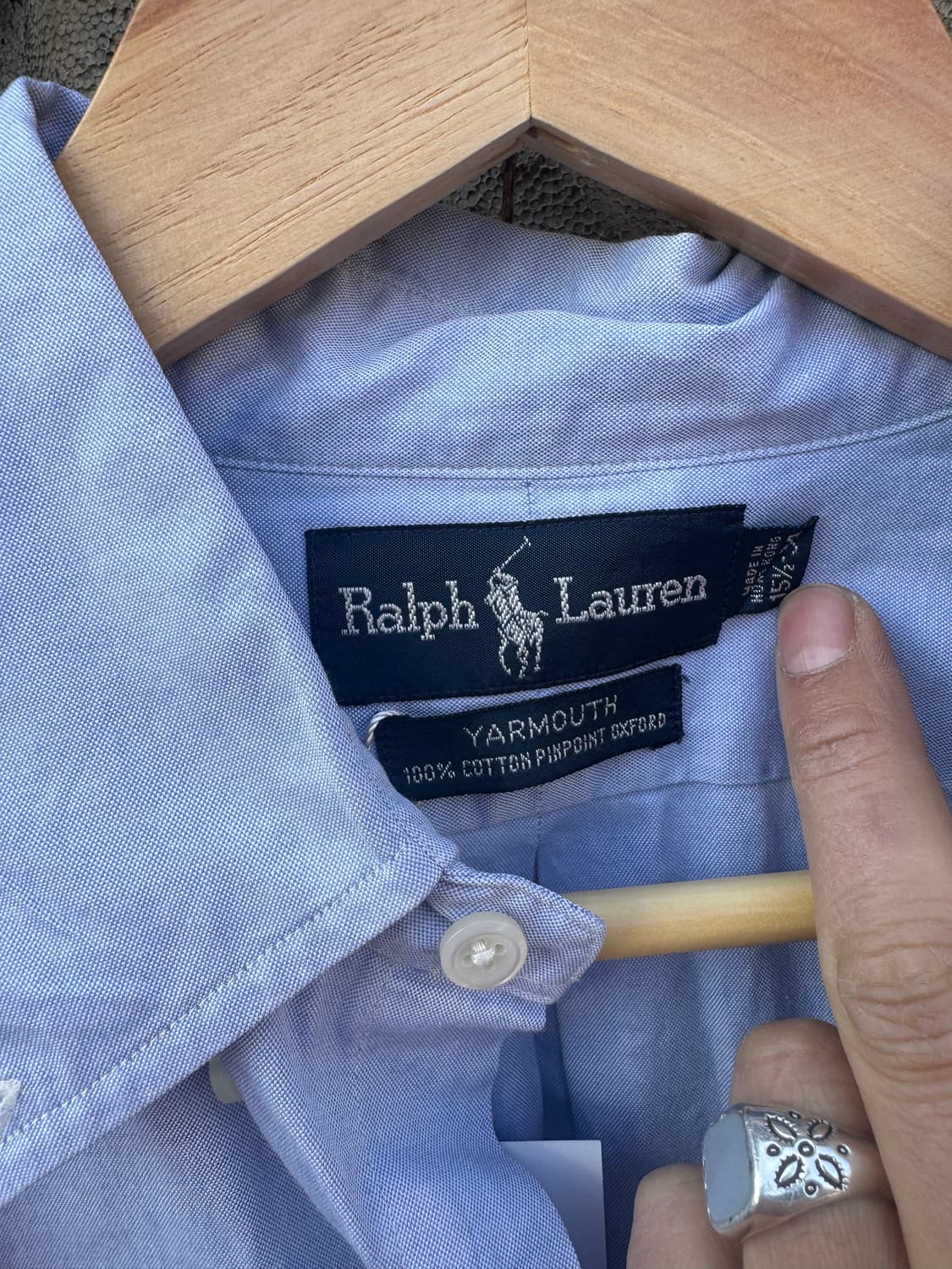 90s 폴로 랄프로렌 빈티지 yarmouth 옥스퍼드 셔츠 상품이미지5