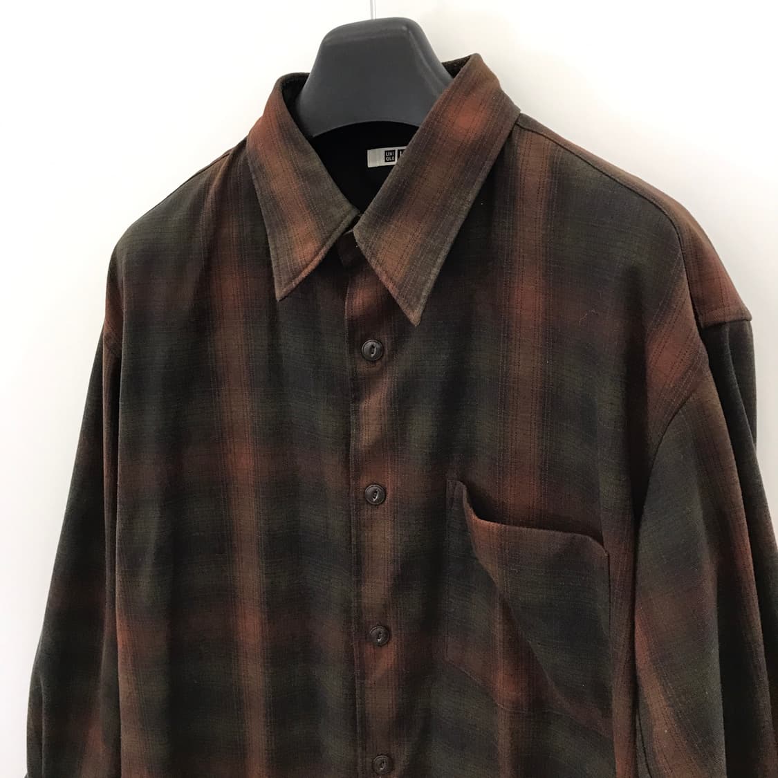 유니클로U 헤비플란넬 옴브레 체크셔츠 [L] 상품이미지2