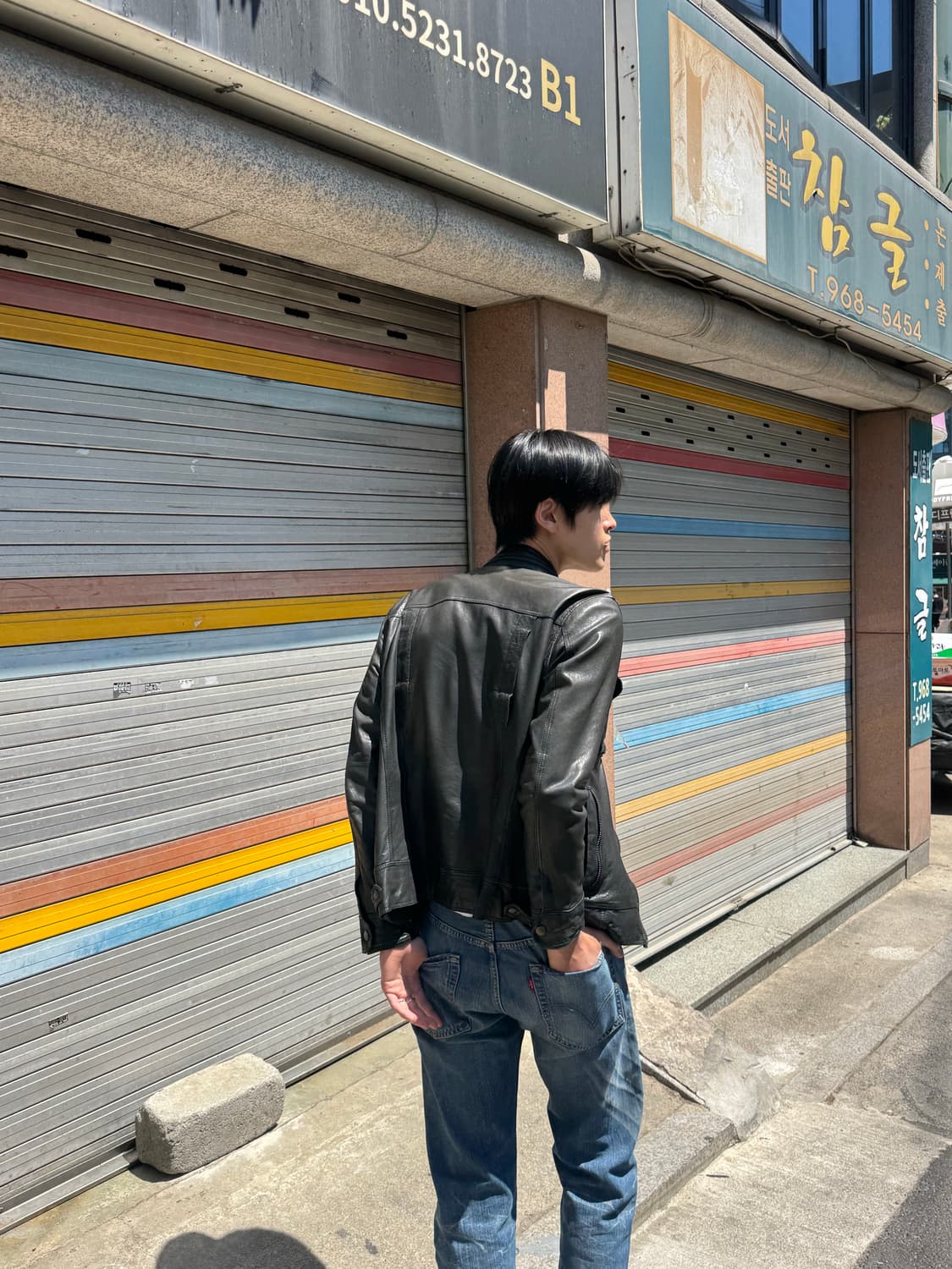 Guess lambskin leather jacket(hedi vibe) 상품이미지1