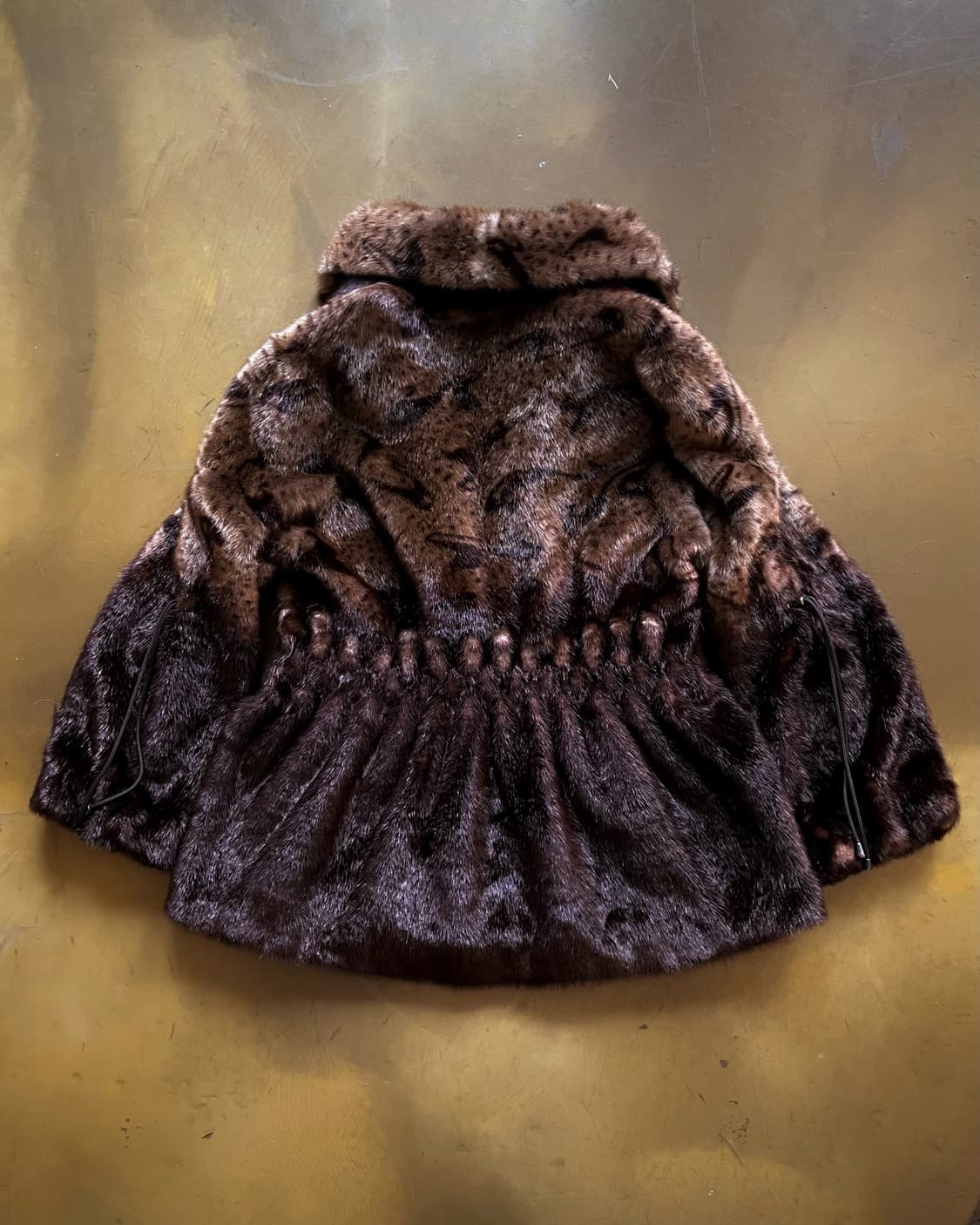 Vintage Real Fox Fur String Sleeve Coat 상품이미지9