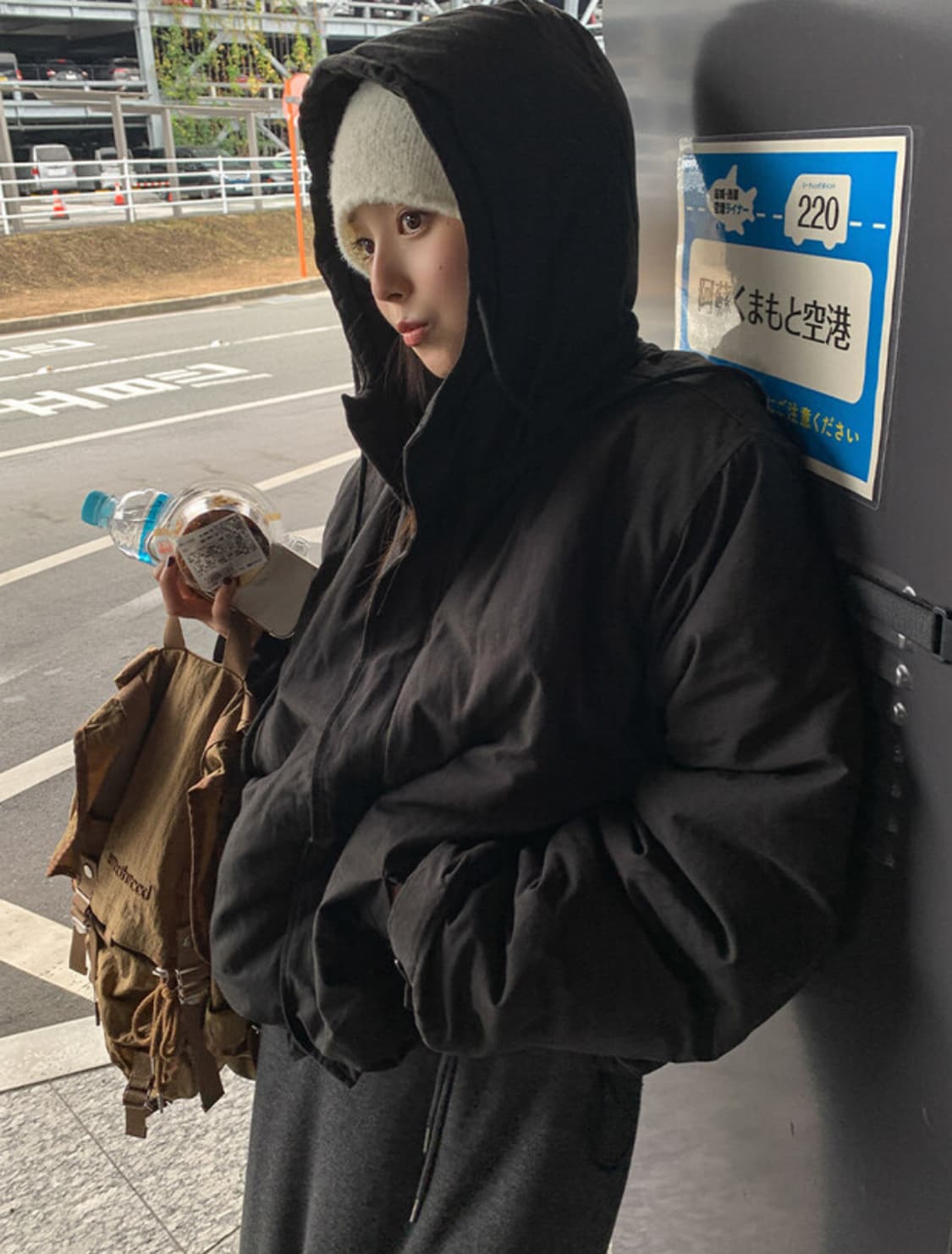 [택o 새상품] 나이니 카터2 후드 패딩 야상 점퍼 상품이미지1