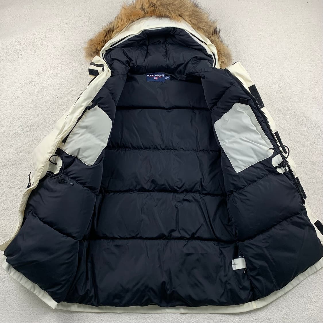 90‘s 폴로 스포츠 헤비 덕다운 파카 화이트  상품이미지7