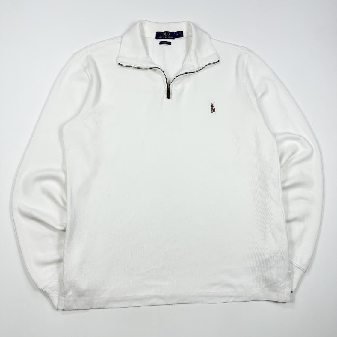 폴로 랄프로렌 클래식 반집업 니트 화이트 M 상품이미지1
