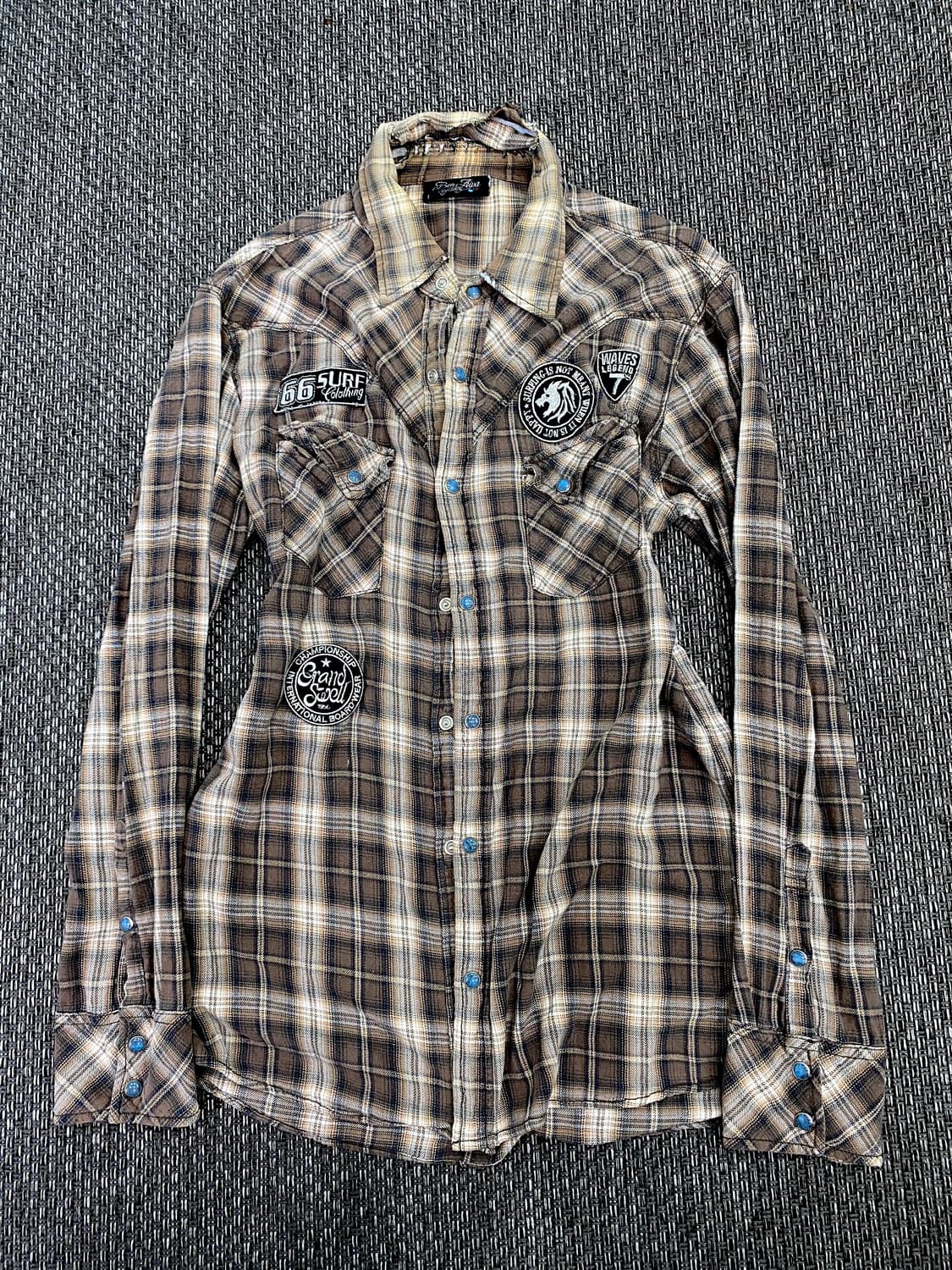 2000s Mood Patch Detail Shirts 상품이미지3