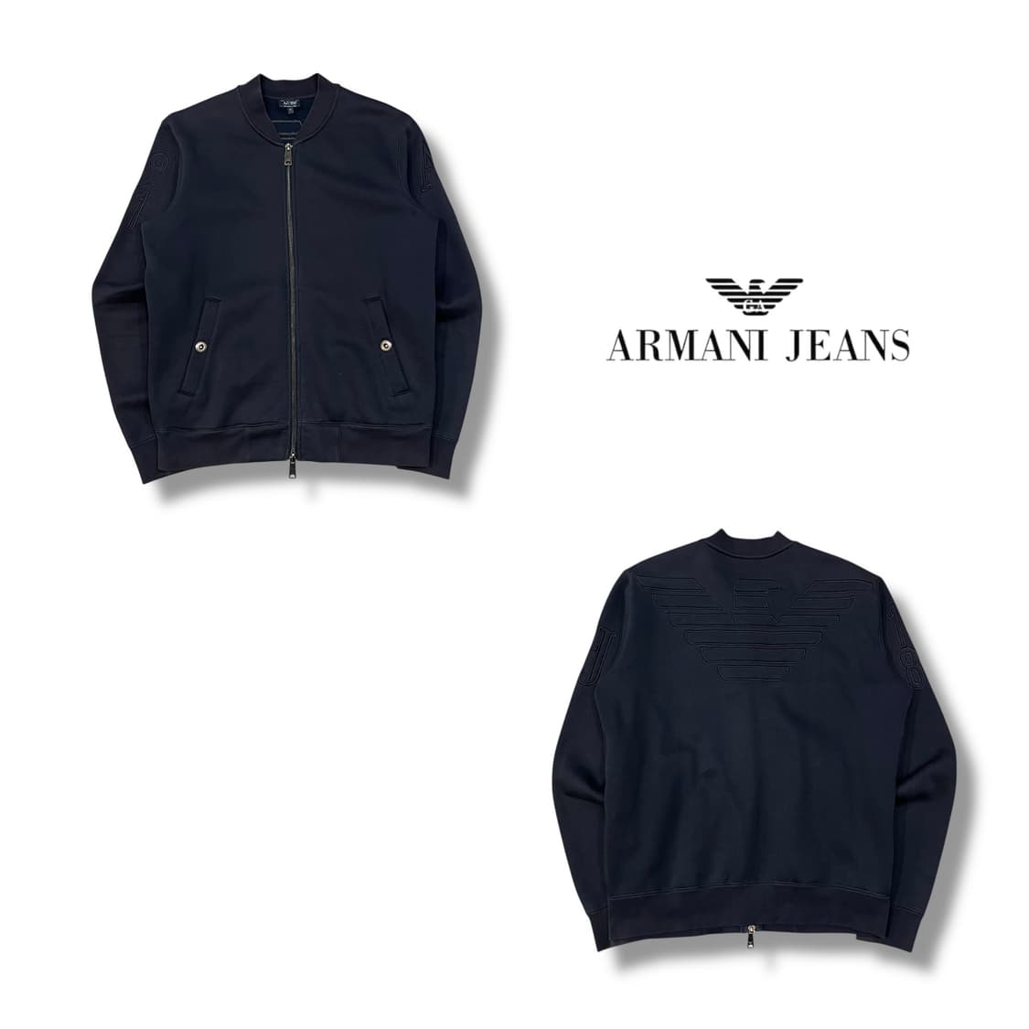  아르마니 진스 백로고 스타디움 자켓 y14136 상품이미지1