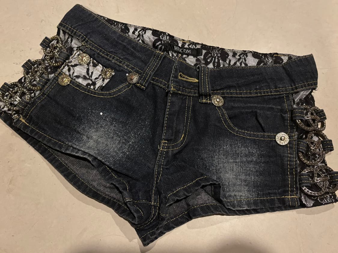 Shop502 dia깔 데님숏팬츠 로우라이즈 쇼츠 상품이미지3