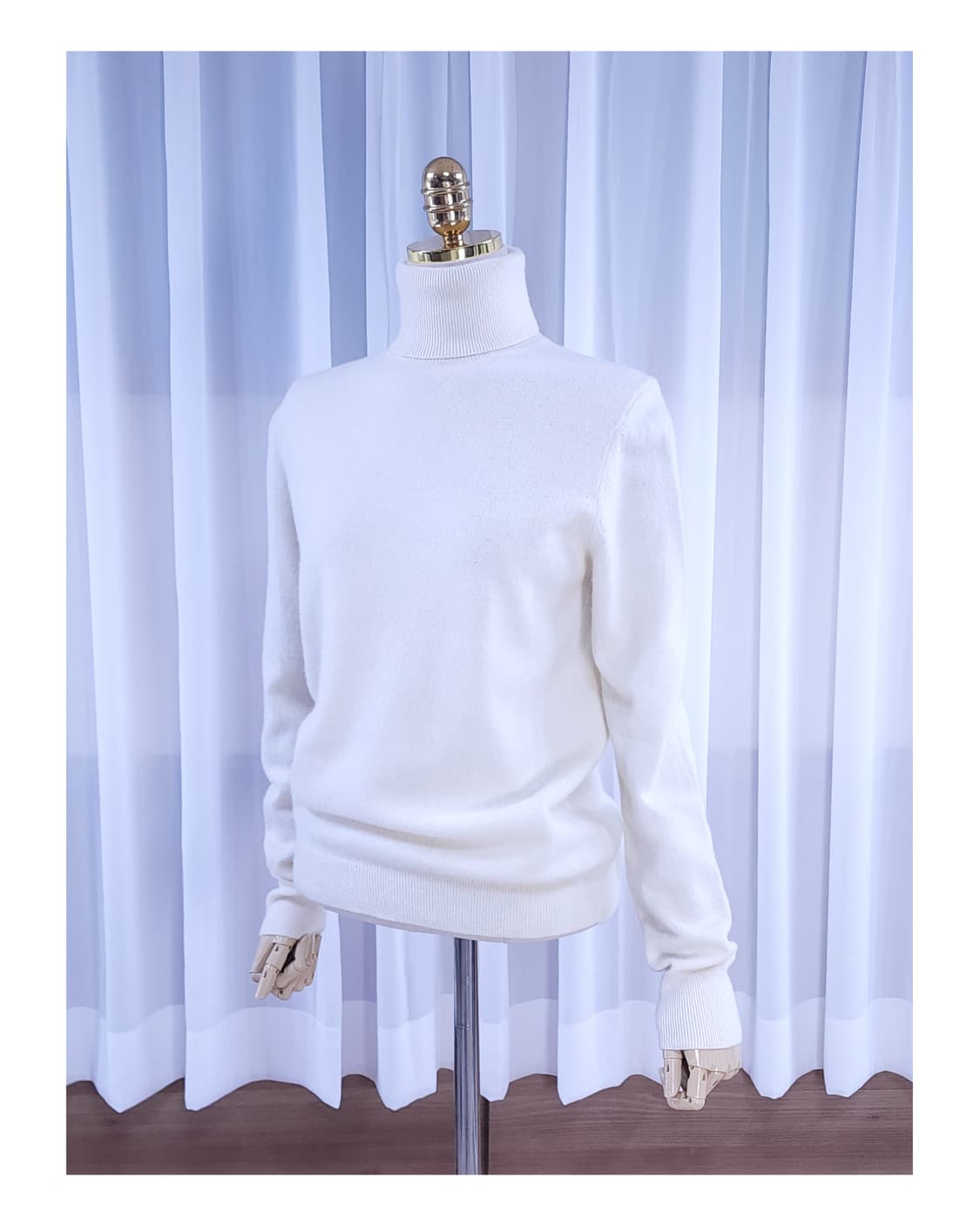 캐시미어100% 아이보리 니트 상품이미지6