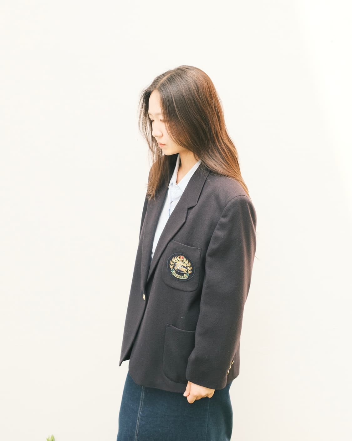 버버리 90s 크레스트 금장 프레피 울 자켓 상품이미지2