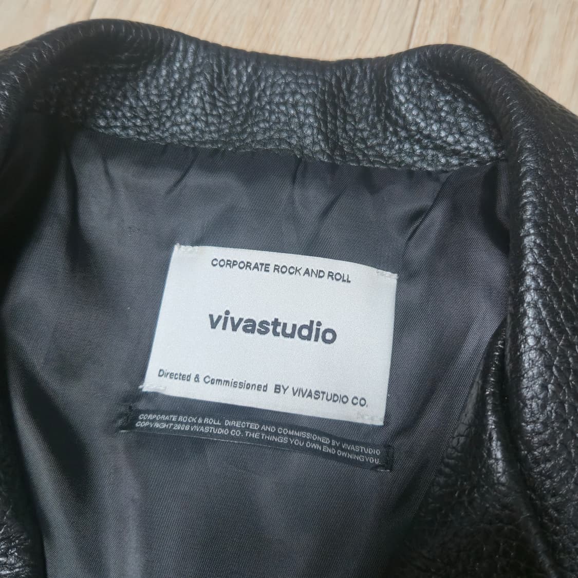 L) 비바스튜디오 가죽 라이더 자켓 상품이미지4