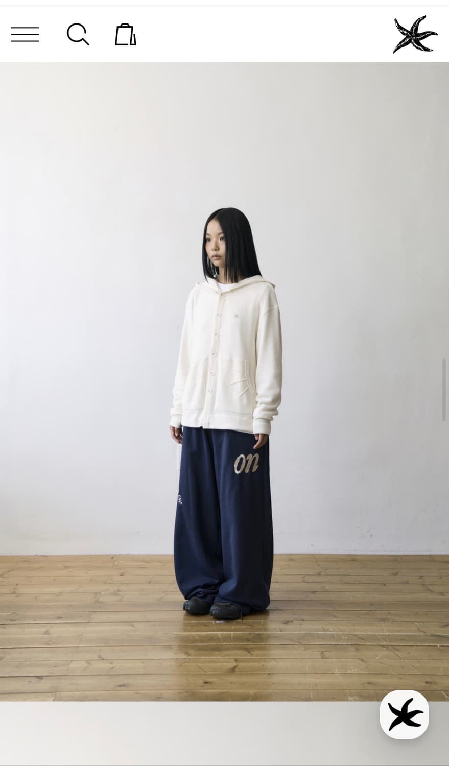 TCM waffle hooded crop jacket (ivory) 상품이미지5