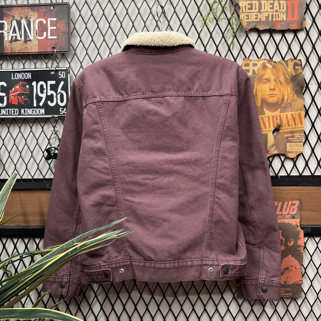 리바이스 타입 3 쉐르파 트러커 자켓 와인 M 상품이미지2