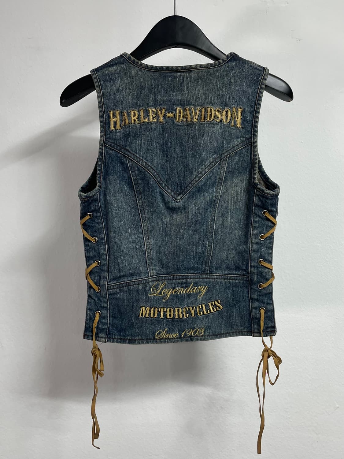 할리데이비슨 우먼 데님 집업 베스트 (on.303)   상품이미지1