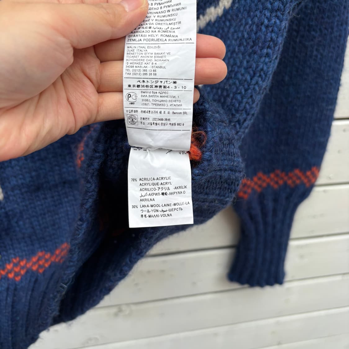 Benetton 베네통 니트 집업 상품이미지7