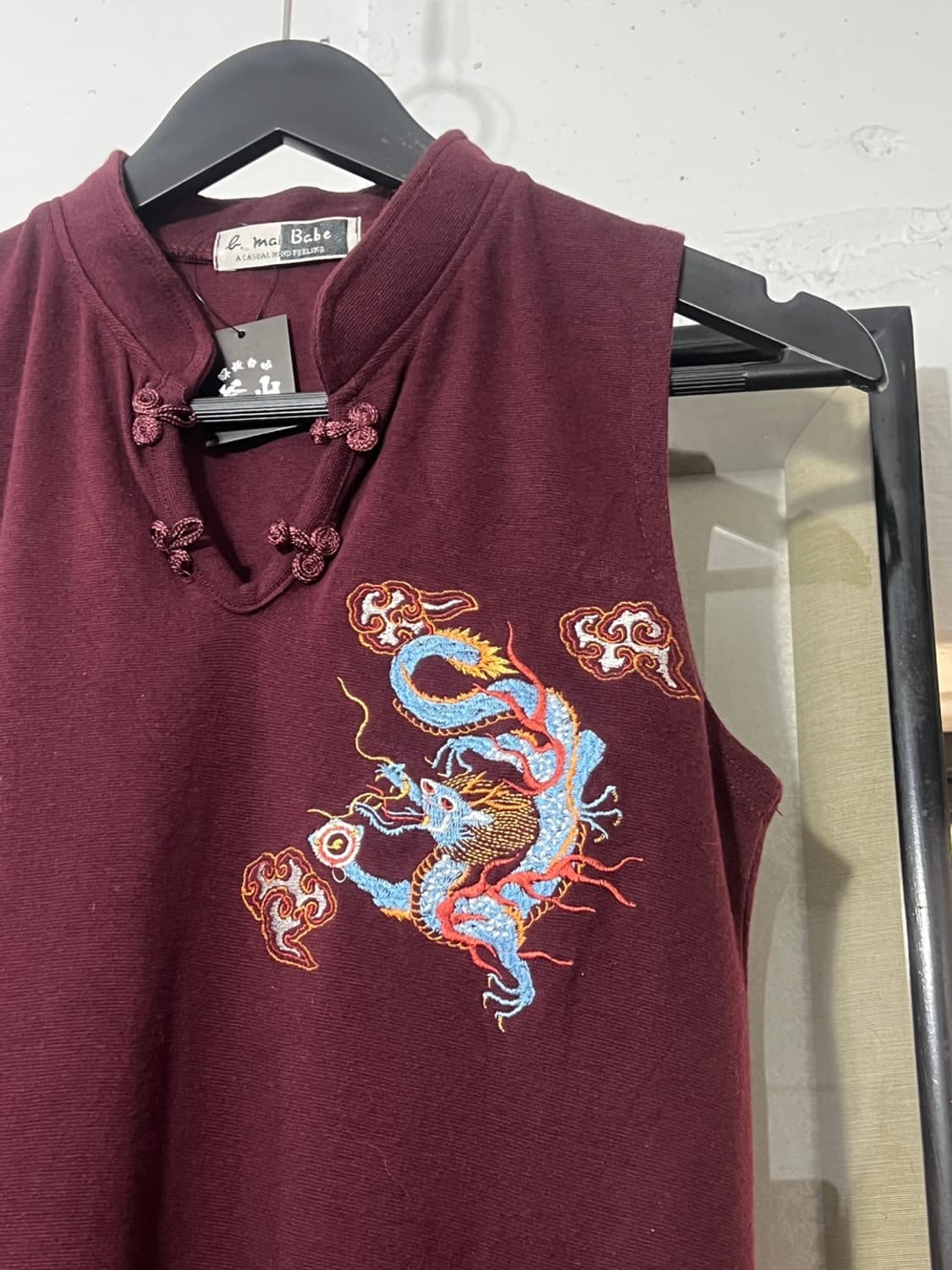 Oriental Dragon Embroidery Cotton Dress 상품이미지3