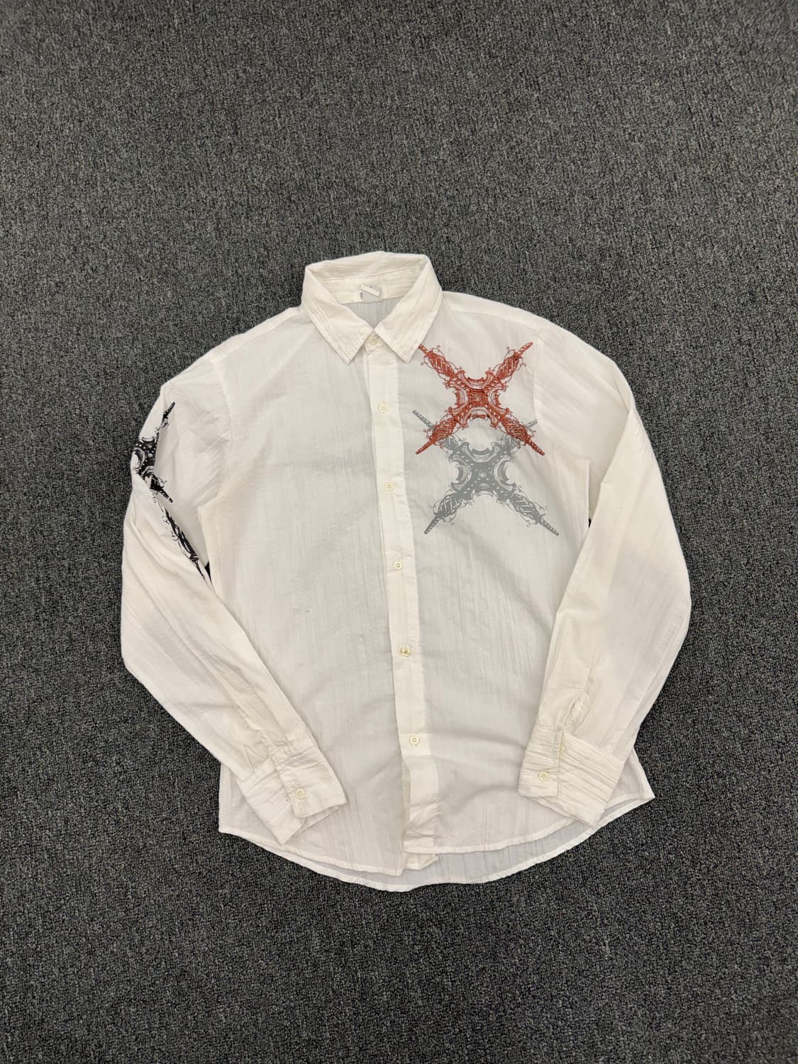 S)Pop Icon 빈티지 자수 프린팅 긴팔셔츠 상품이미지1