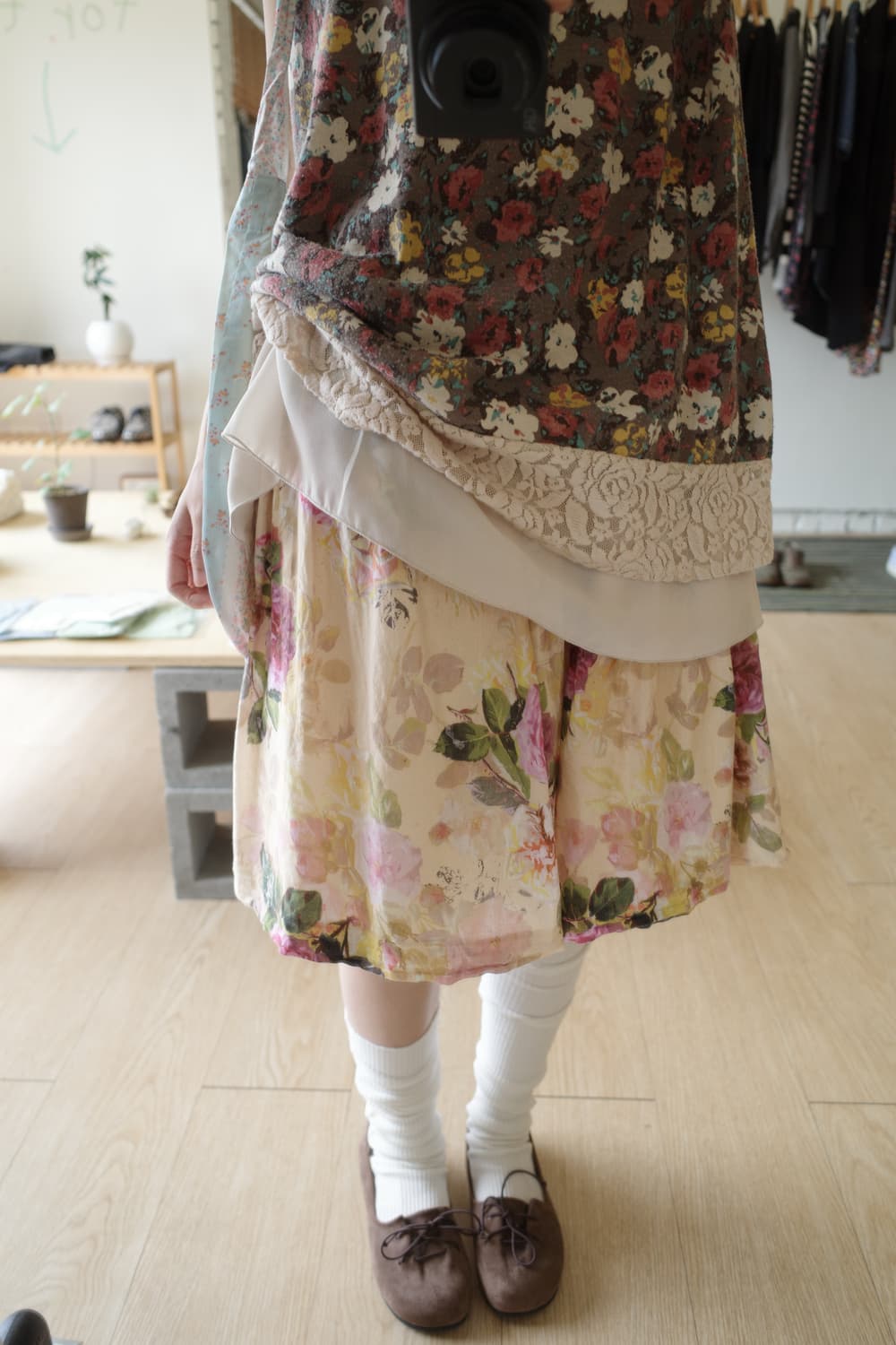 vintage flower skirt  상품이미지5