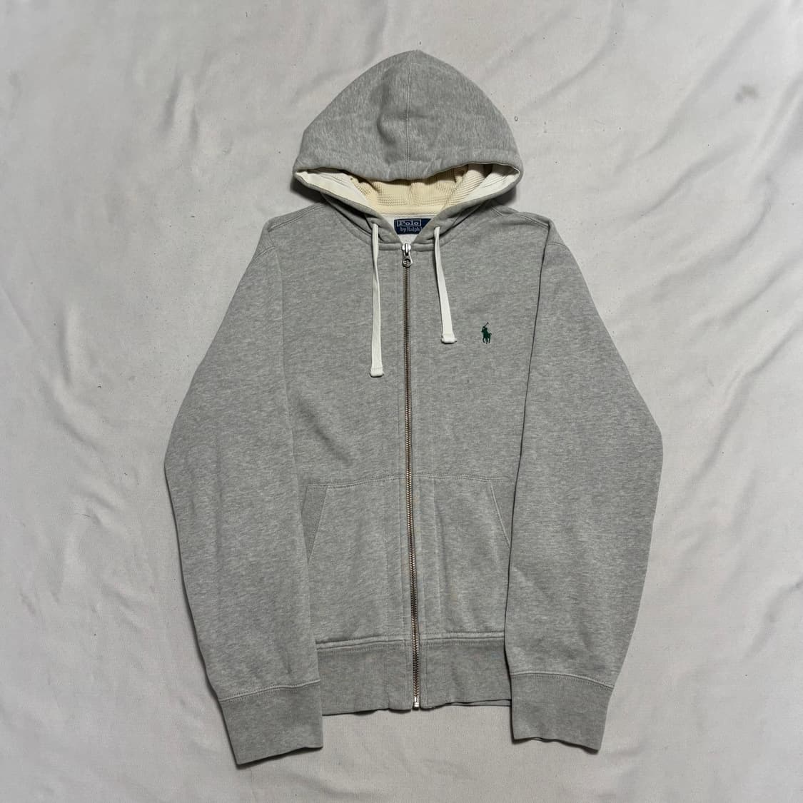 L 폴로랄프로렌 그린 포니자수 그레이 후드집업 상품이미지2