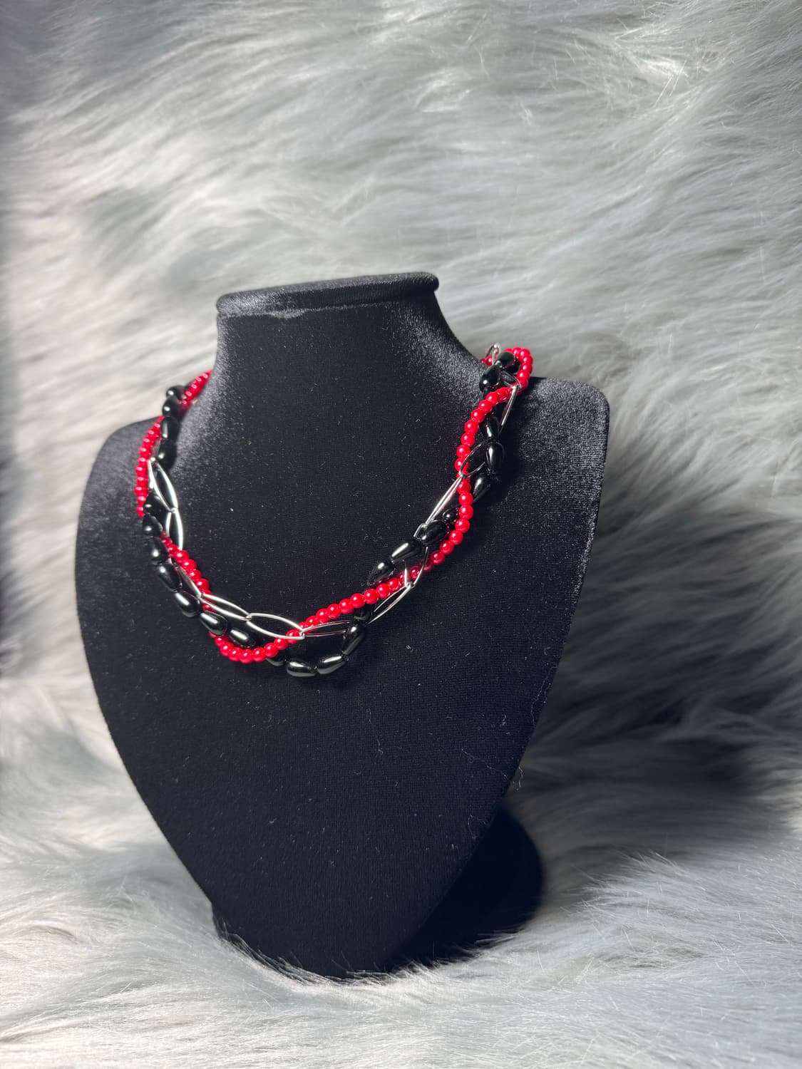 다비즈 빨간진주 써지컬 목걸이 상품이미지2