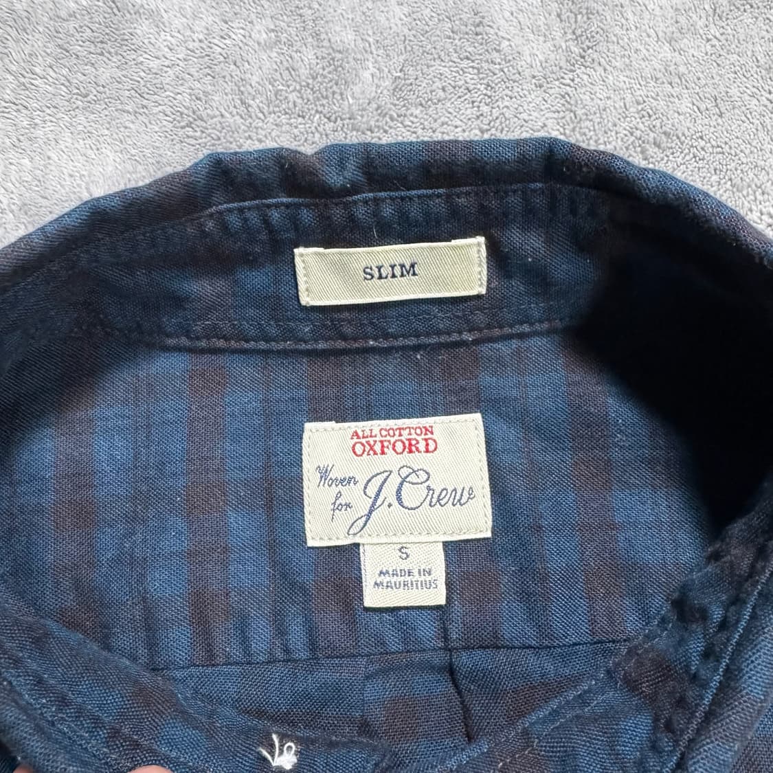 J.CREW 제이크루 버튼다운 딥블루 체크셔츠  상품이미지5