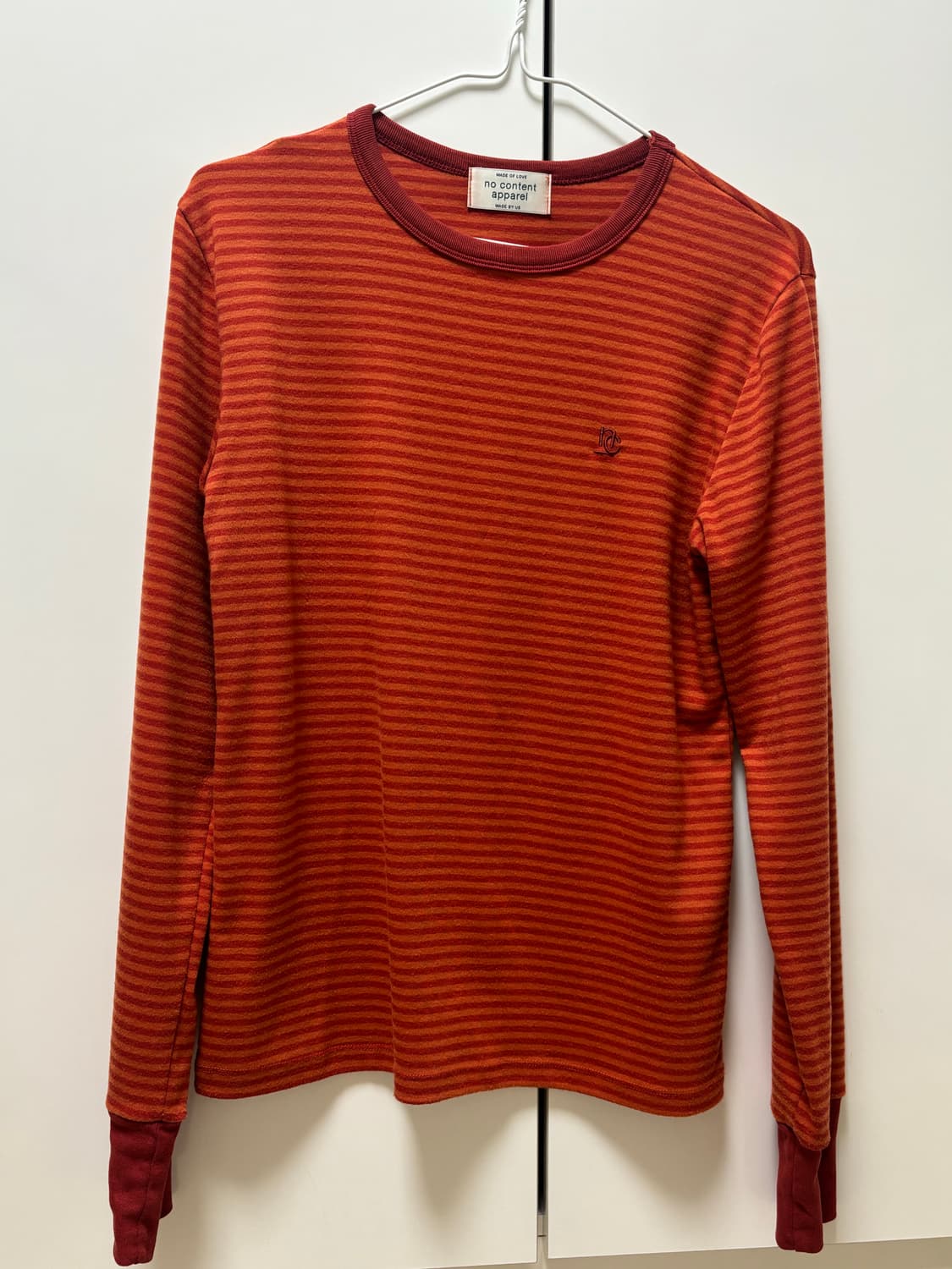 노컨텐츠 Fine Stripe T Deep Orange 상품이미지4