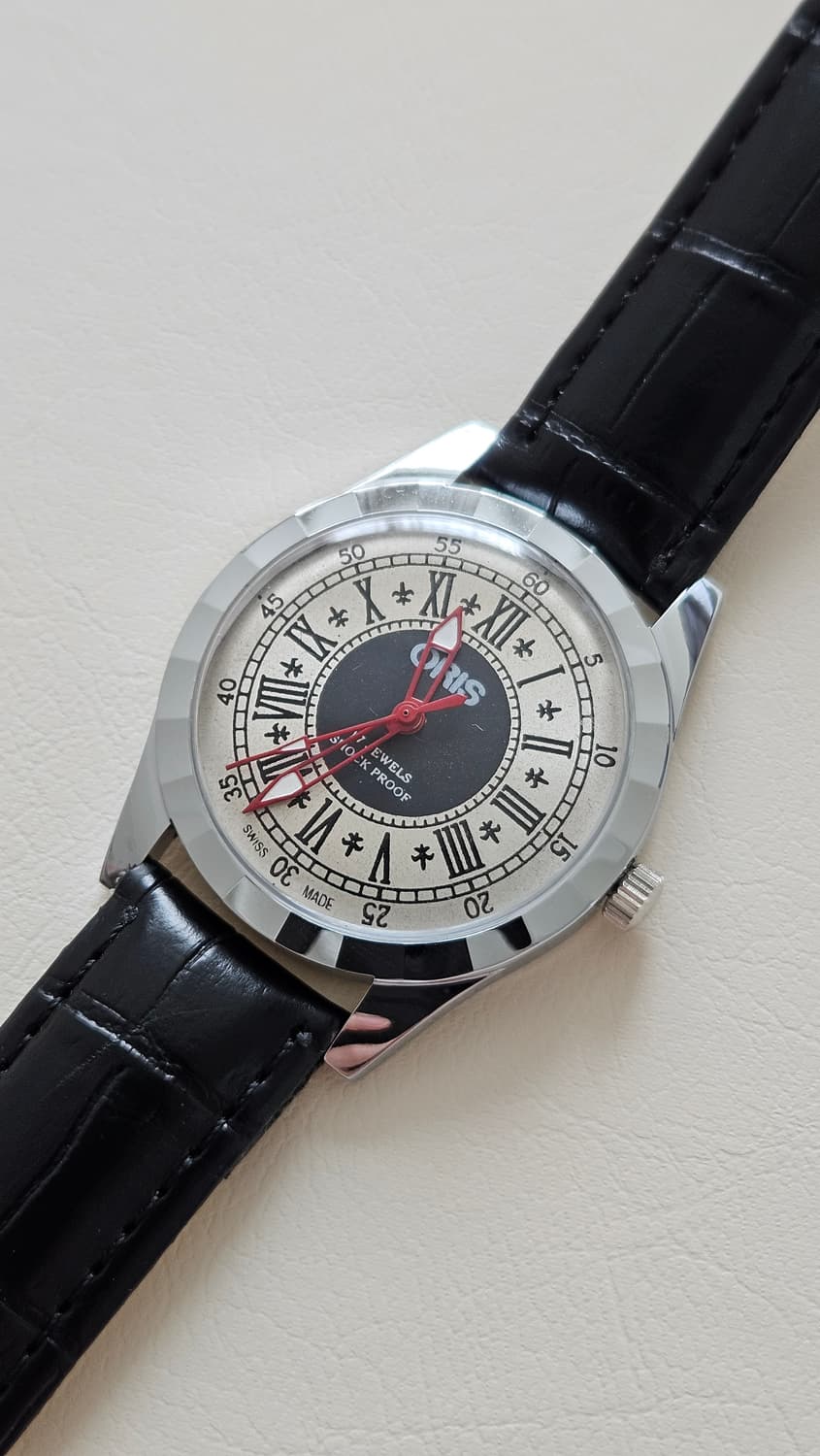 빈티지 오리스 로마문자 다이얼 수동 시계 상품이미지4