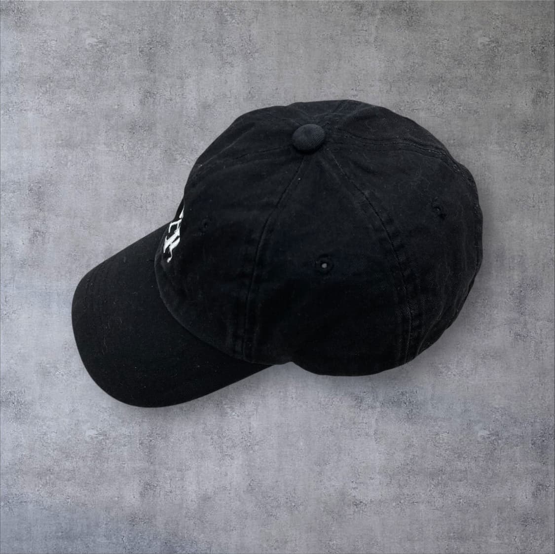 우알롱 베이직 로고 블랙 볼캡 상품이미지2