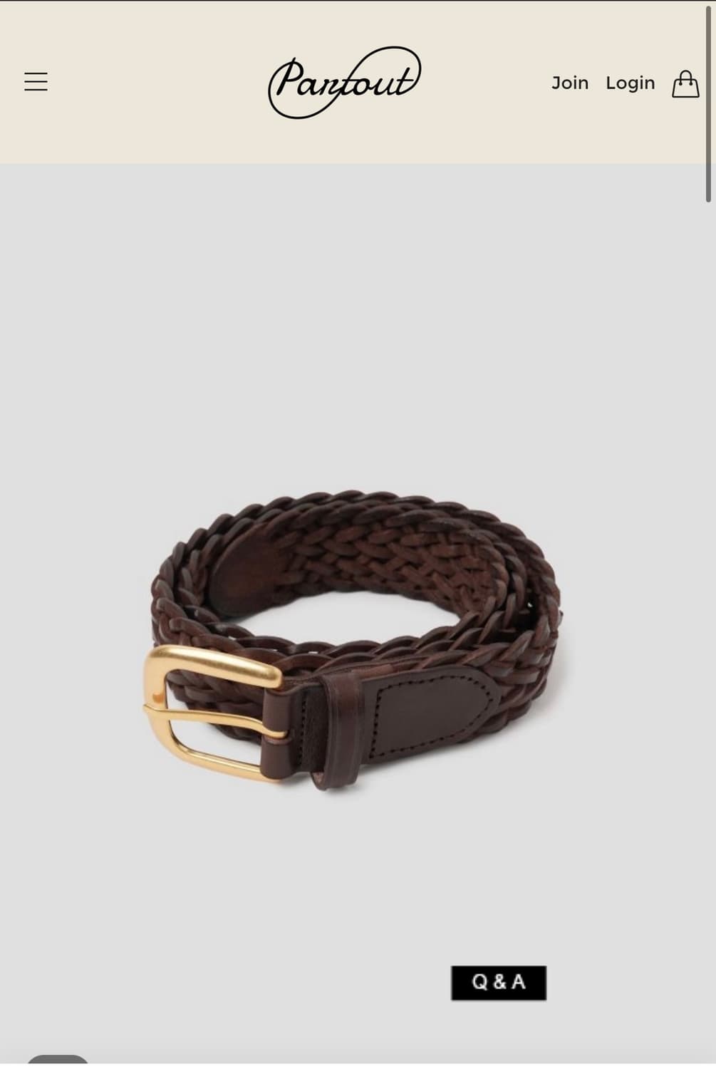 파크투 벨트 Tors Brown Belt 상품이미지1