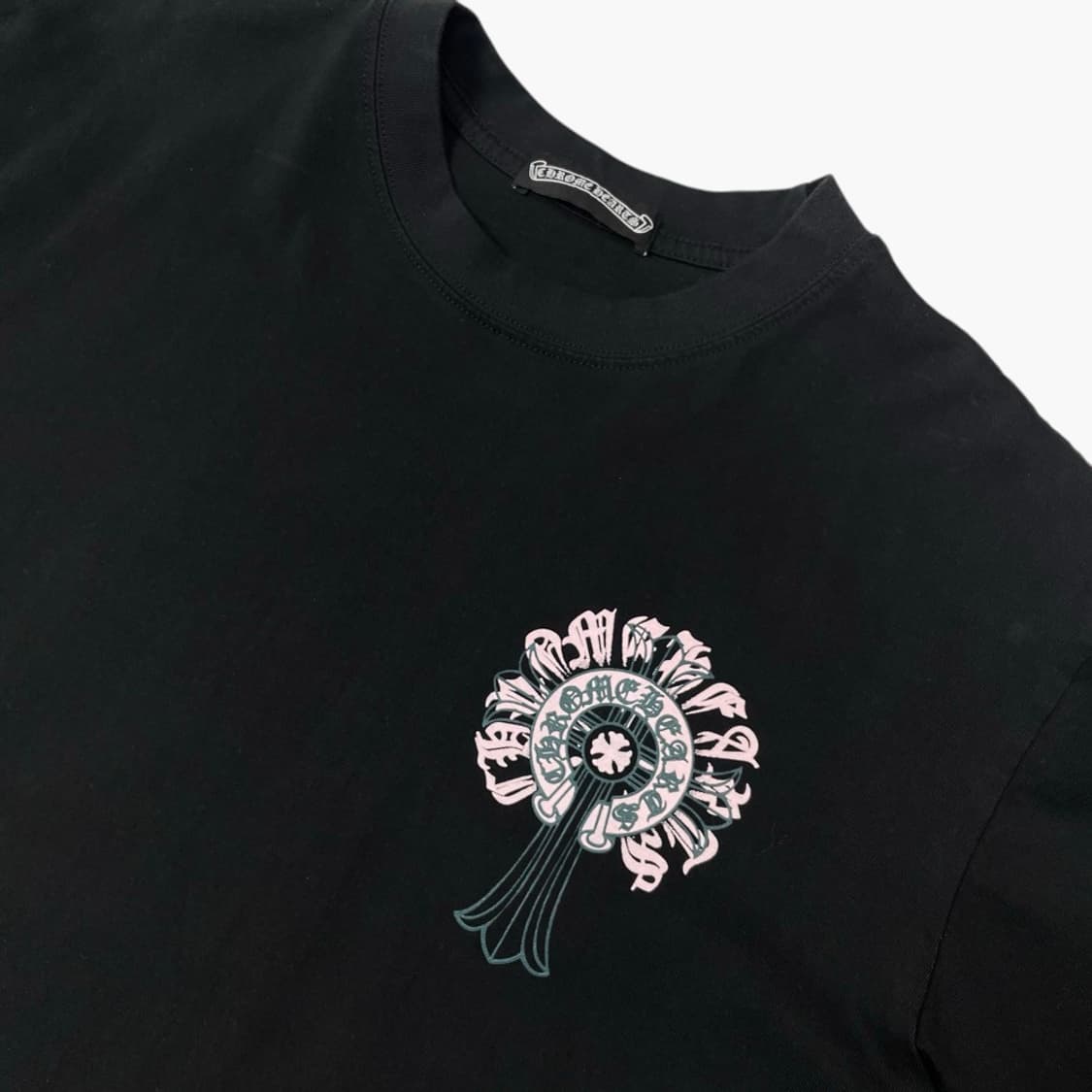 크롬하츠 Chrome Hearts 블랙 홀스슈 로고 반팔 티셔츠 L 상품이미지2