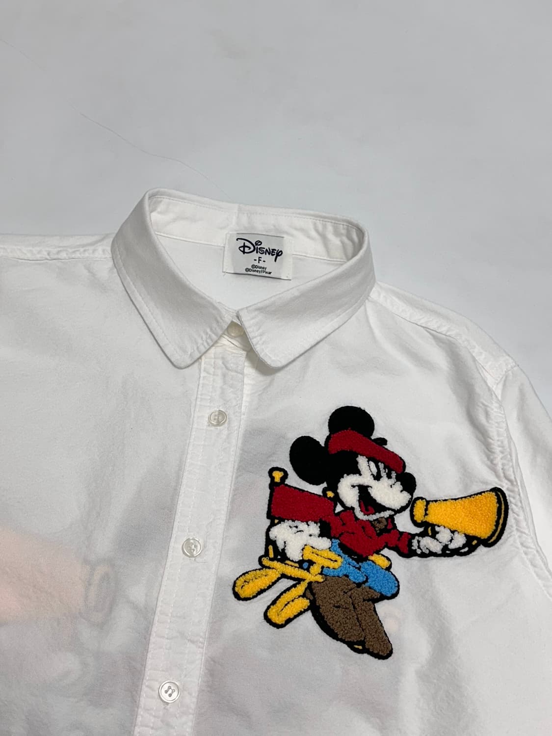 디즈니 미키마우스 화이트 코튼 셔츠 상품이미지4