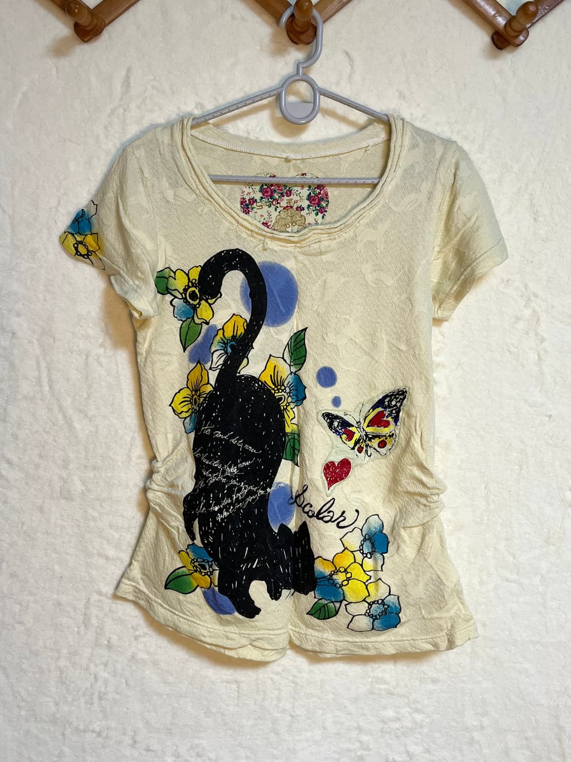 빈티지 고양이 scolar 반팔 티셔츠 상품이미지1