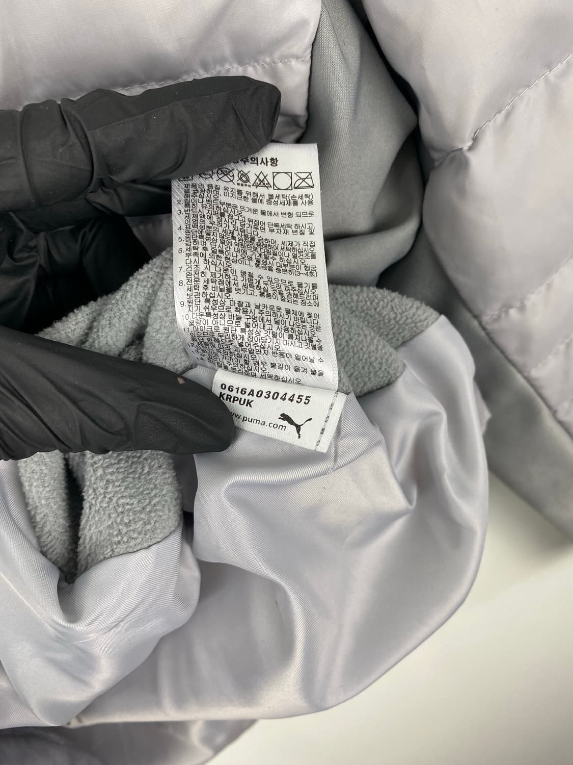 PUMA 퓨마 푸마 그레이 덕다운 경량패딩 M 상품이미지7