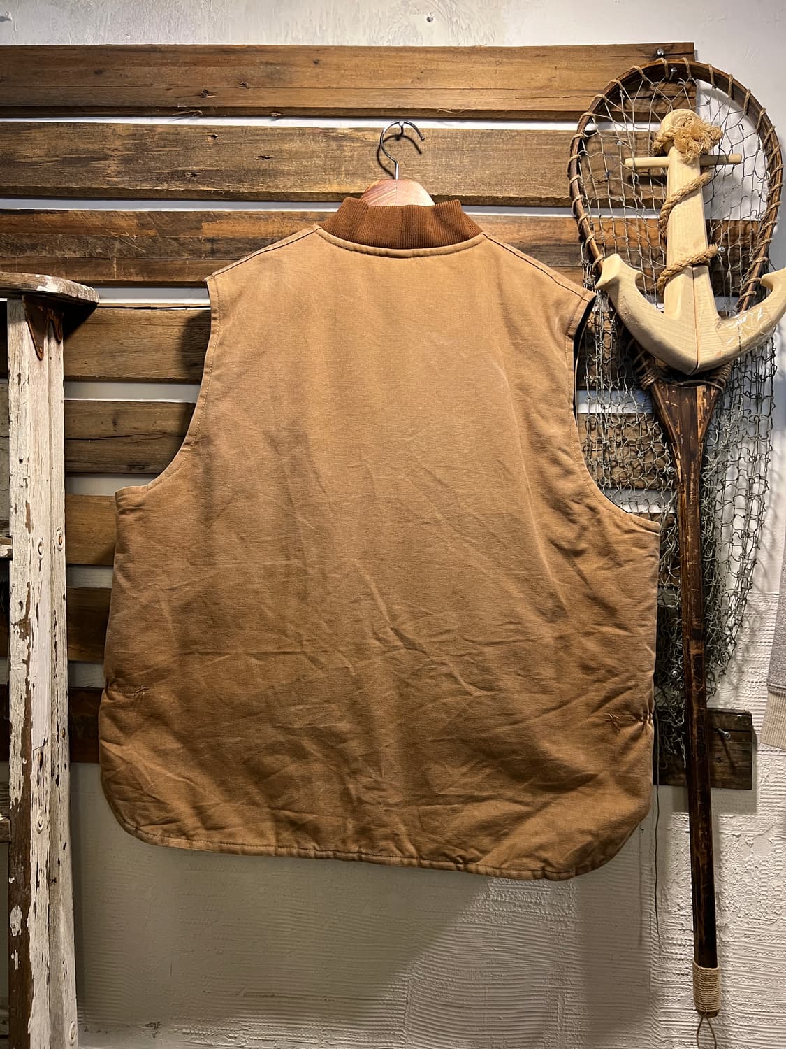 [XL]칼하트 USA 빈티지 워싱 브라운 워크 베스트 상품이미지6