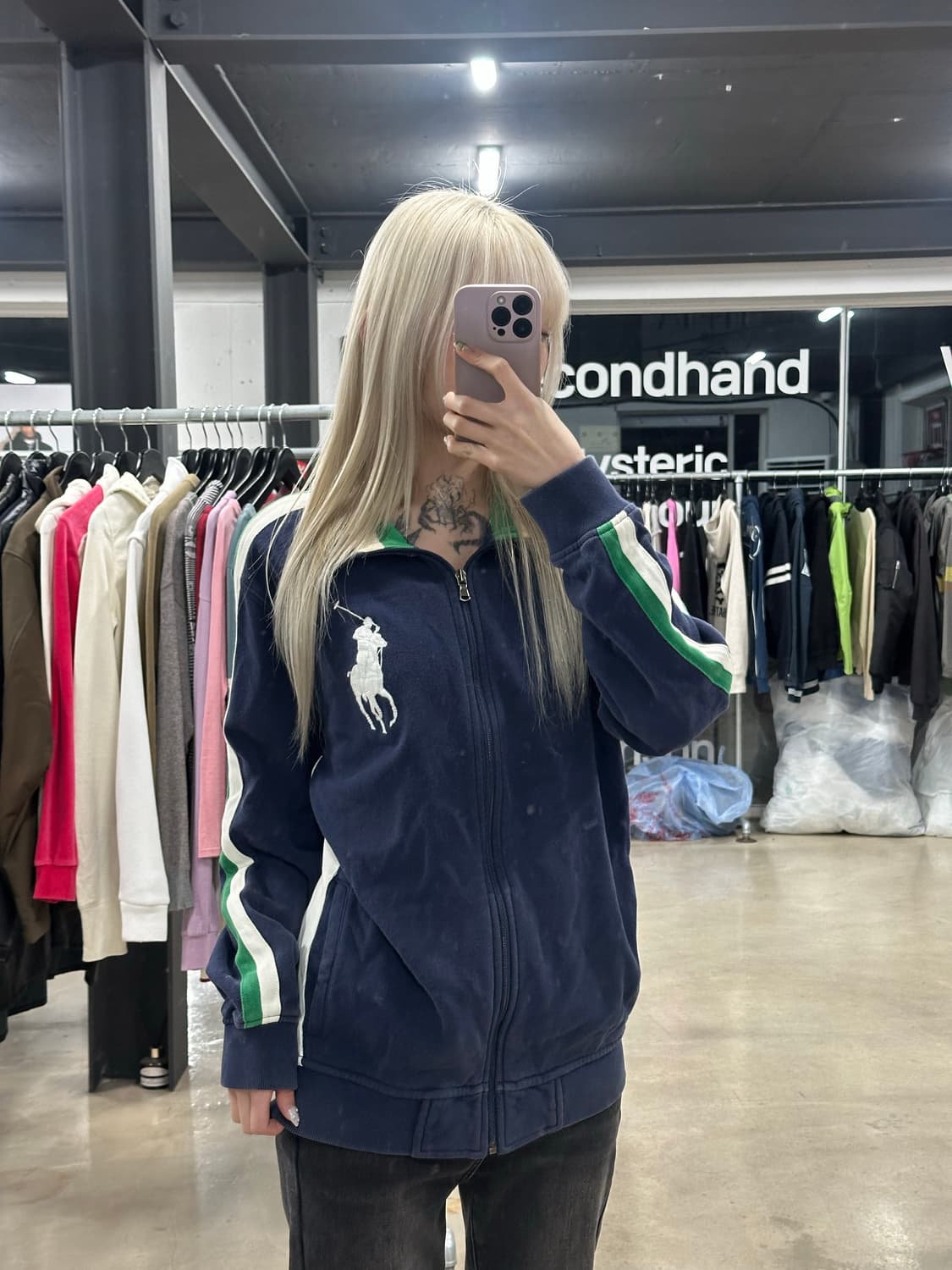 폴로 랄프로렌 네이비 빅포니 집업 상품이미지1