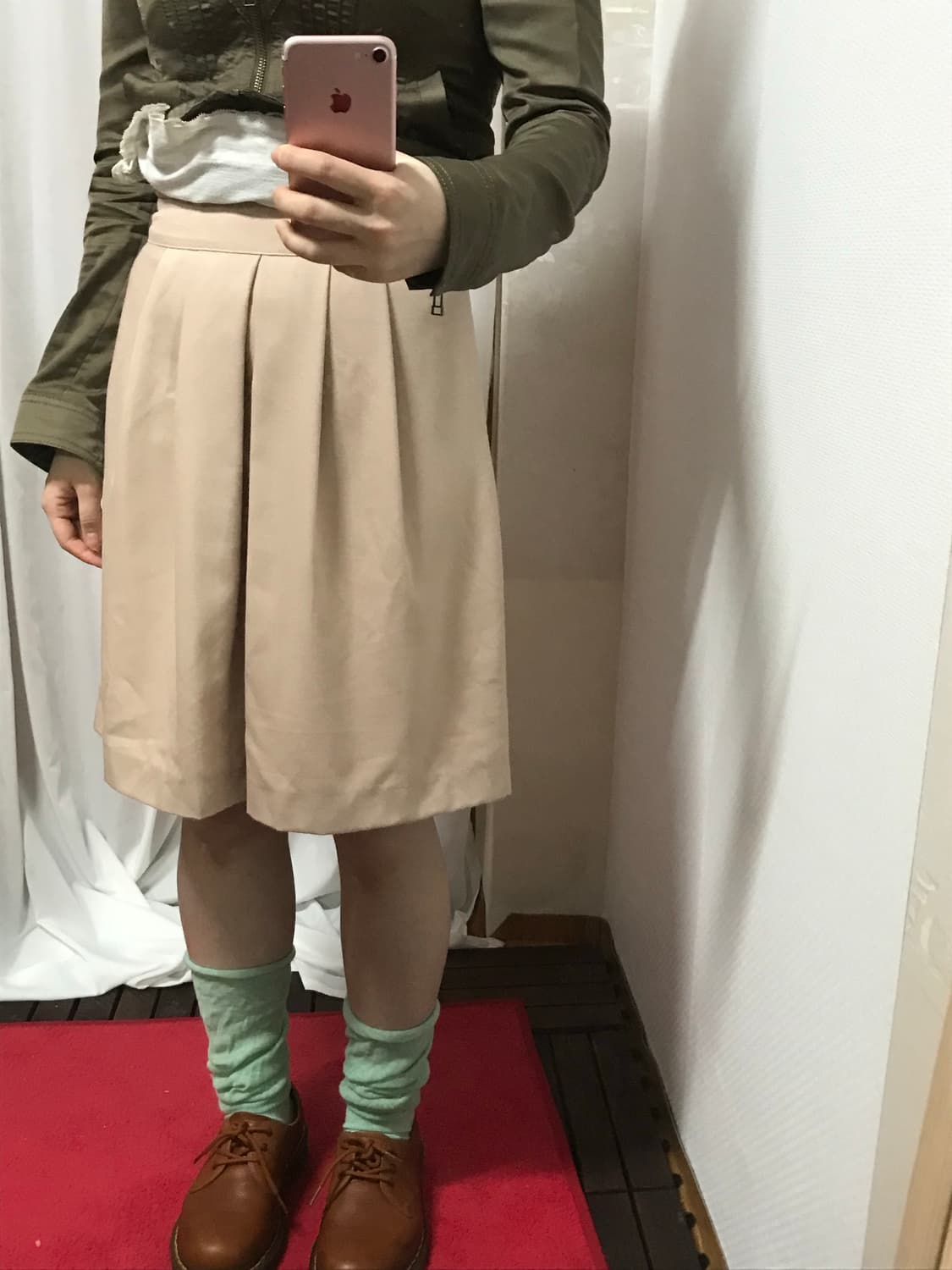 vintage  y2k kaki v-neck zipup jacket 상품이미지4