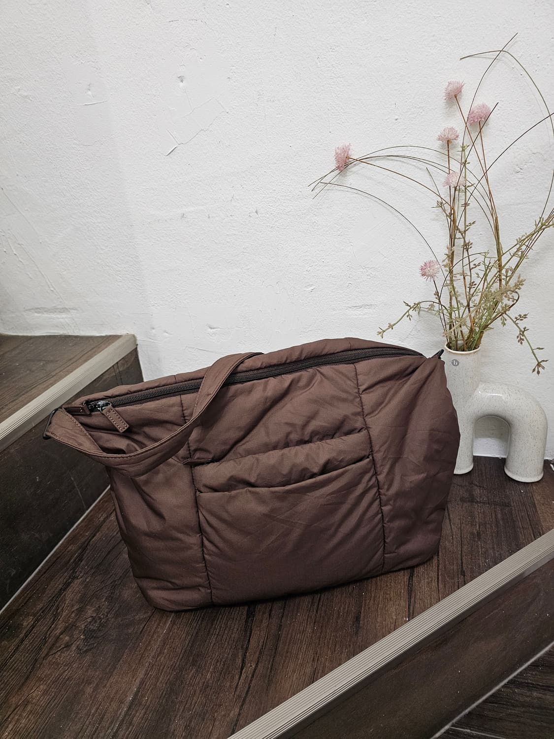 Japan 초코브라운 패딩 크로스백 상품이미지2