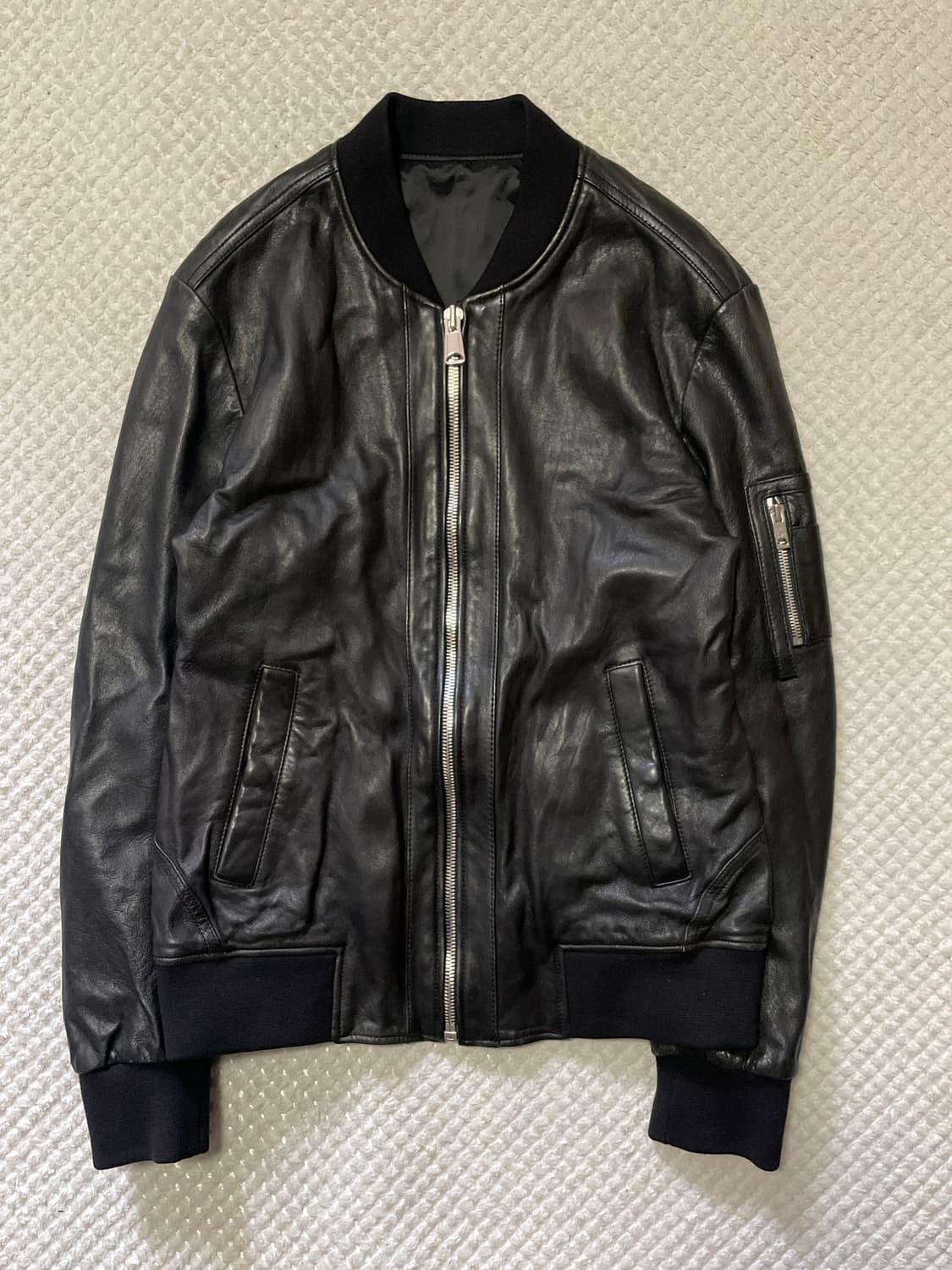 SIEG 웨스턴 무드 램스킨 양가죽 레더 블루종 자켓 상품이미지1