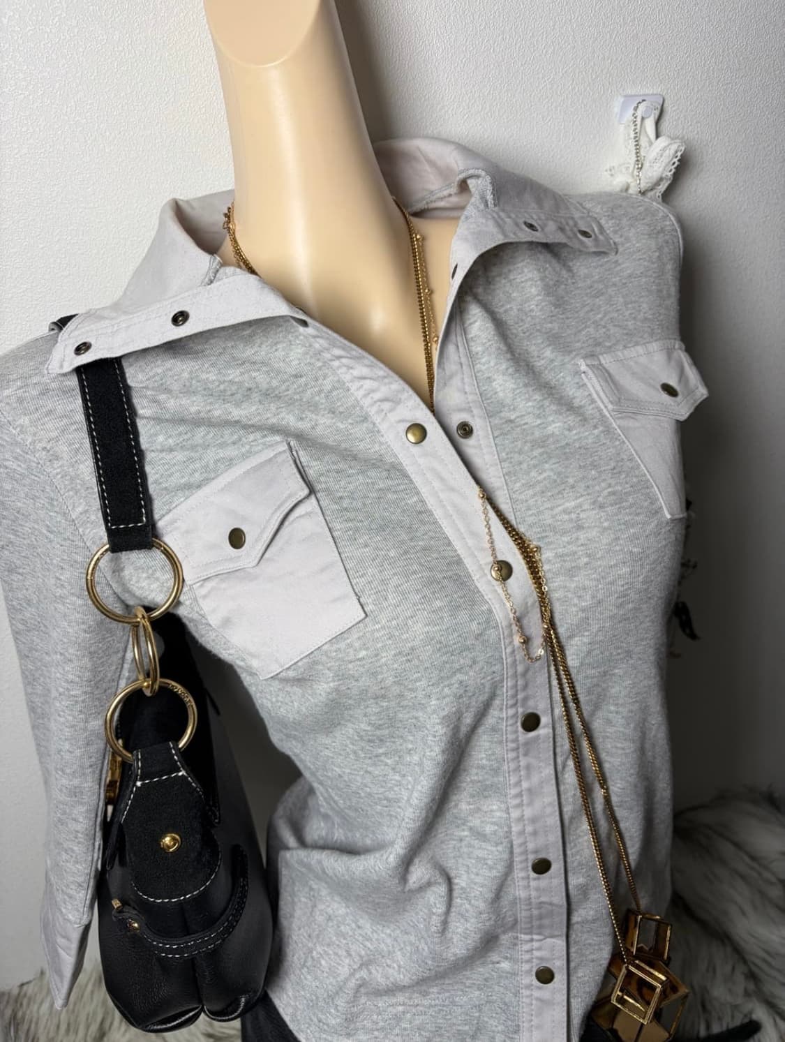 y2k 버튼 긴팔 상품이미지2