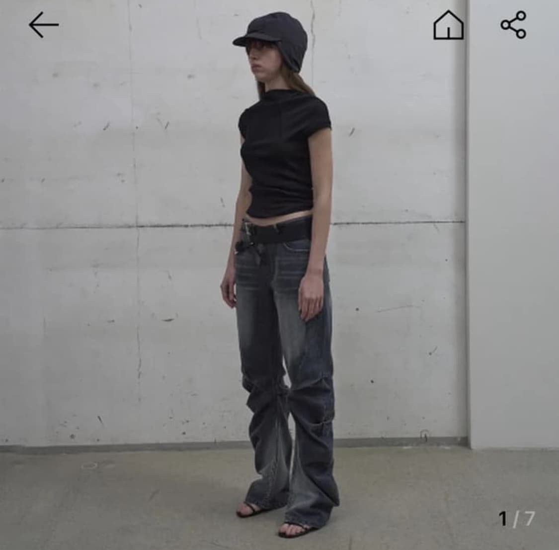 Lcdc curved-seam washed denim 상품이미지1