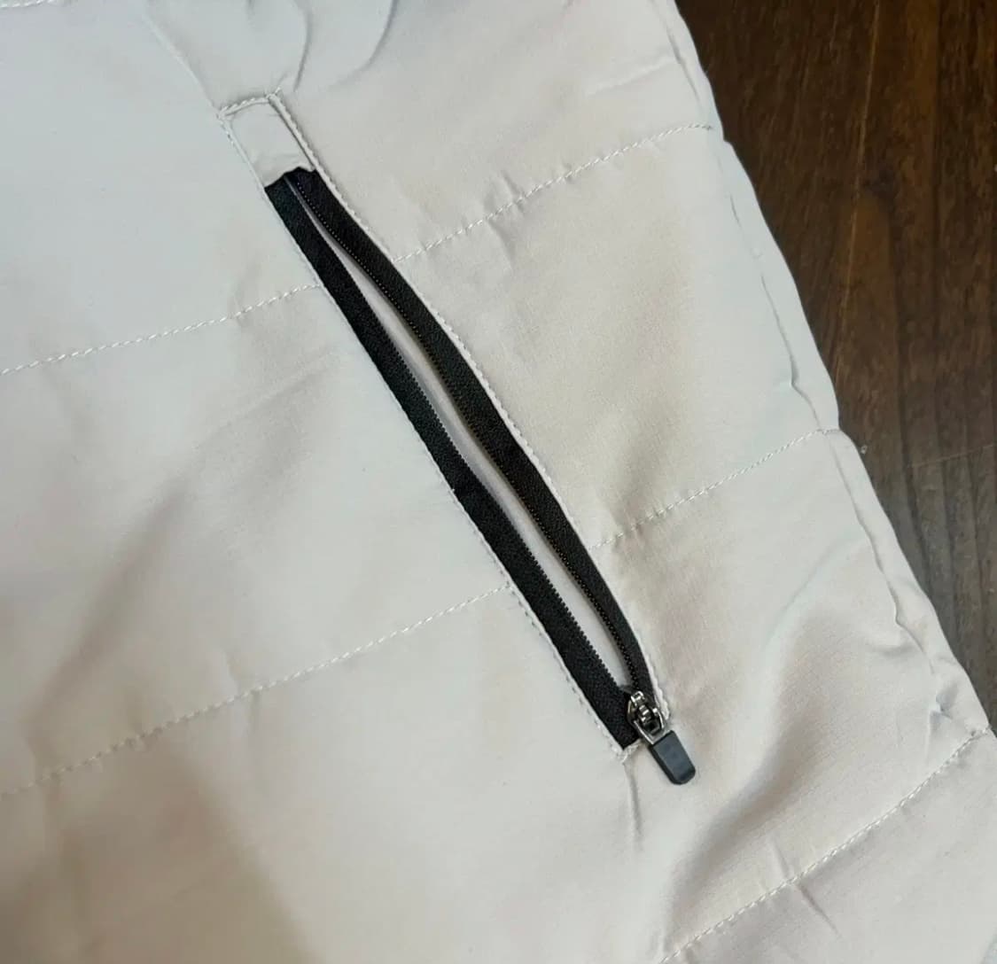 FCMM 리버시블 경량패딩 컬러블럭 그레이-그린 후드패딩자켓 상품이미지5