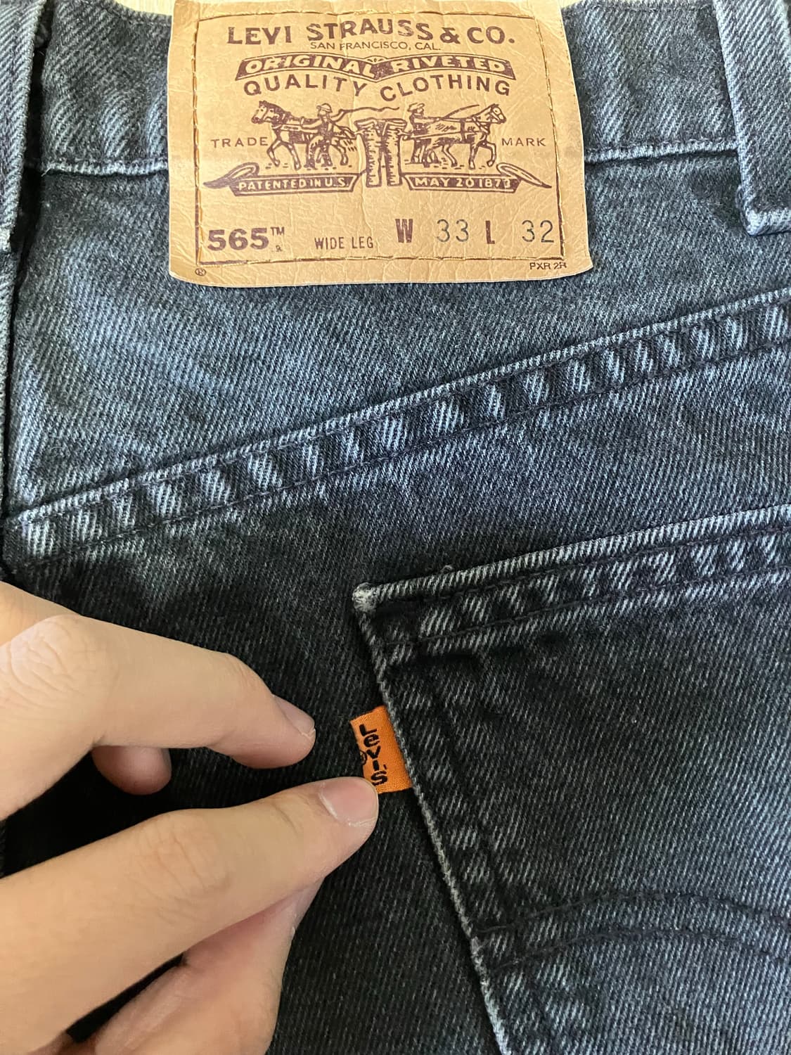 [32x33] Levi's 565 black denim 상품이미지3