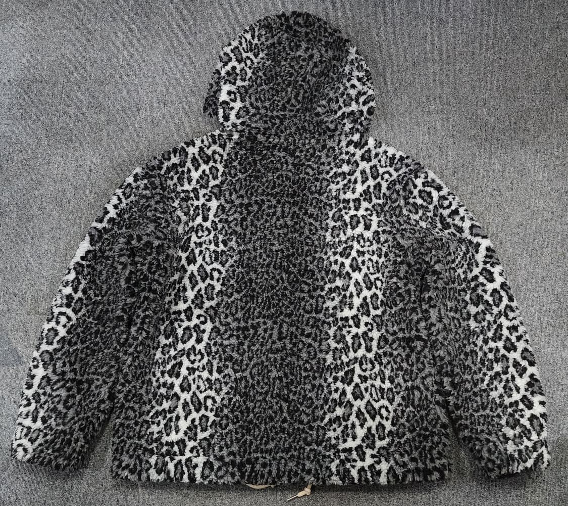 콰이어티스트 헤비 플리스 믹스드 파카 집업 호피 플리스 자켓 L 공용 상품이미지3