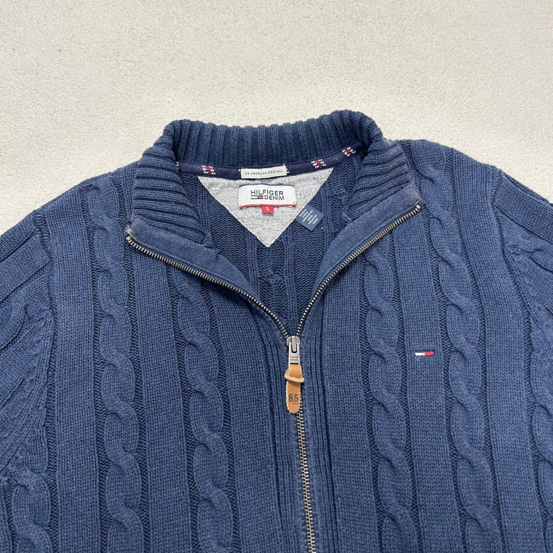 Tommy Hilfiger navy knit zip-up 상품이미지5