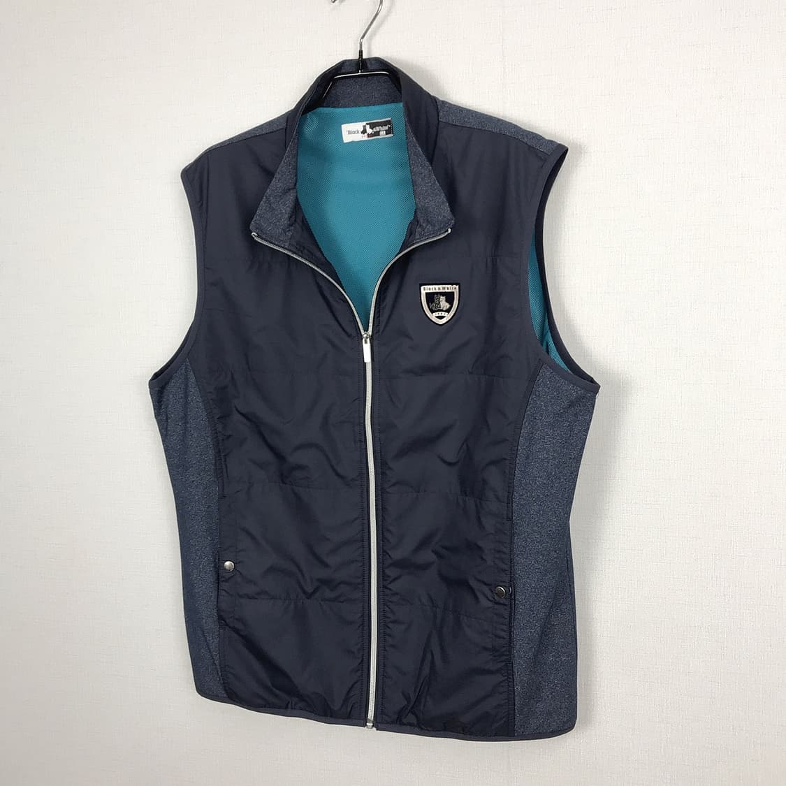 블랙앤화이트 골프 조끼 남성110 상품이미지4