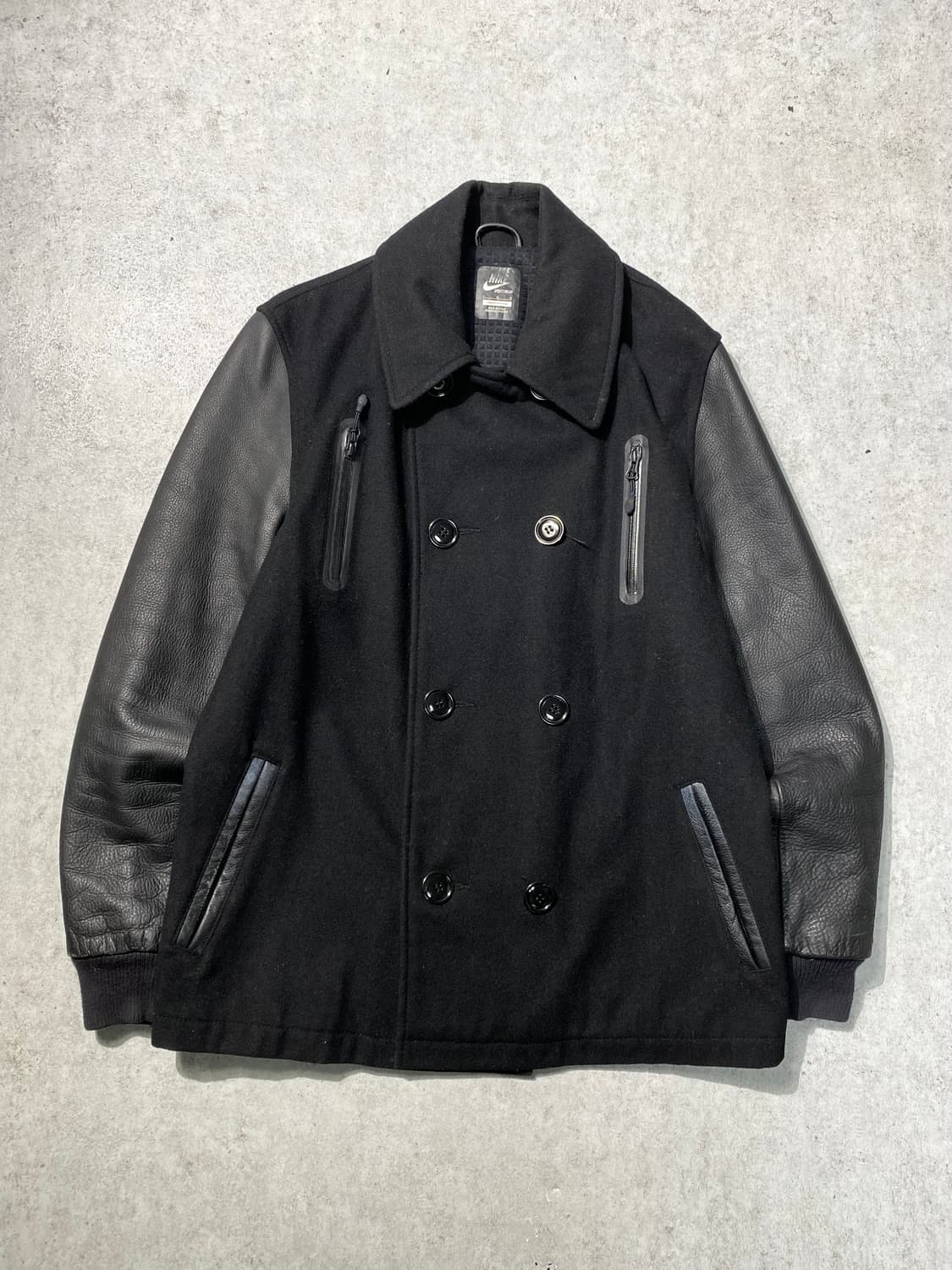 [L] Nike 나이키 울 레더 집업 피코트 자켓 상품이미지2